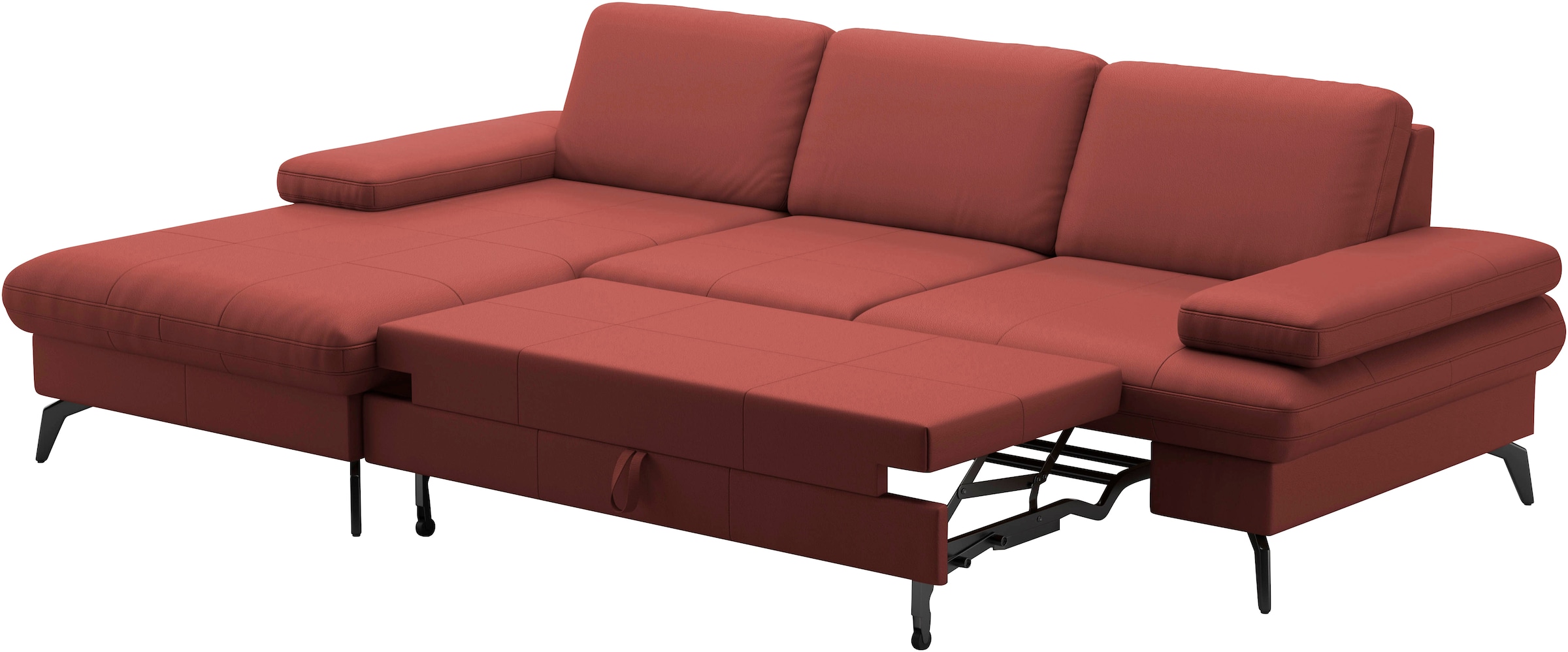 sit&more Ecksofa »Morris L-Form, inkl. Sitztiefenverstellung«, wahlweise mit Armteilverstellung, Bettfunktion & Bettkasten