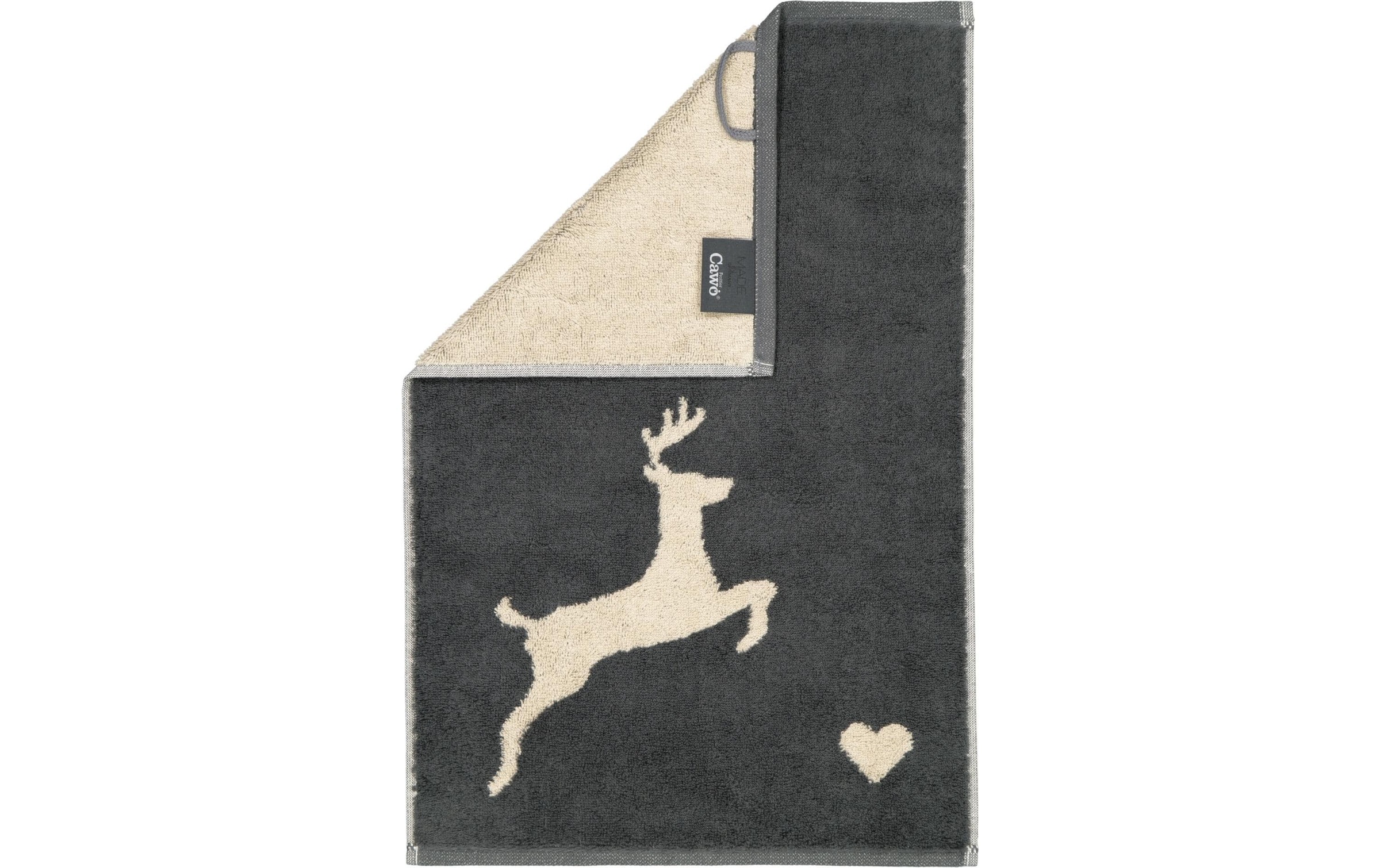 Cawö Duschtuch »Alpenchic Edition Hirsch 70 x 140 cm«, (1 St.)