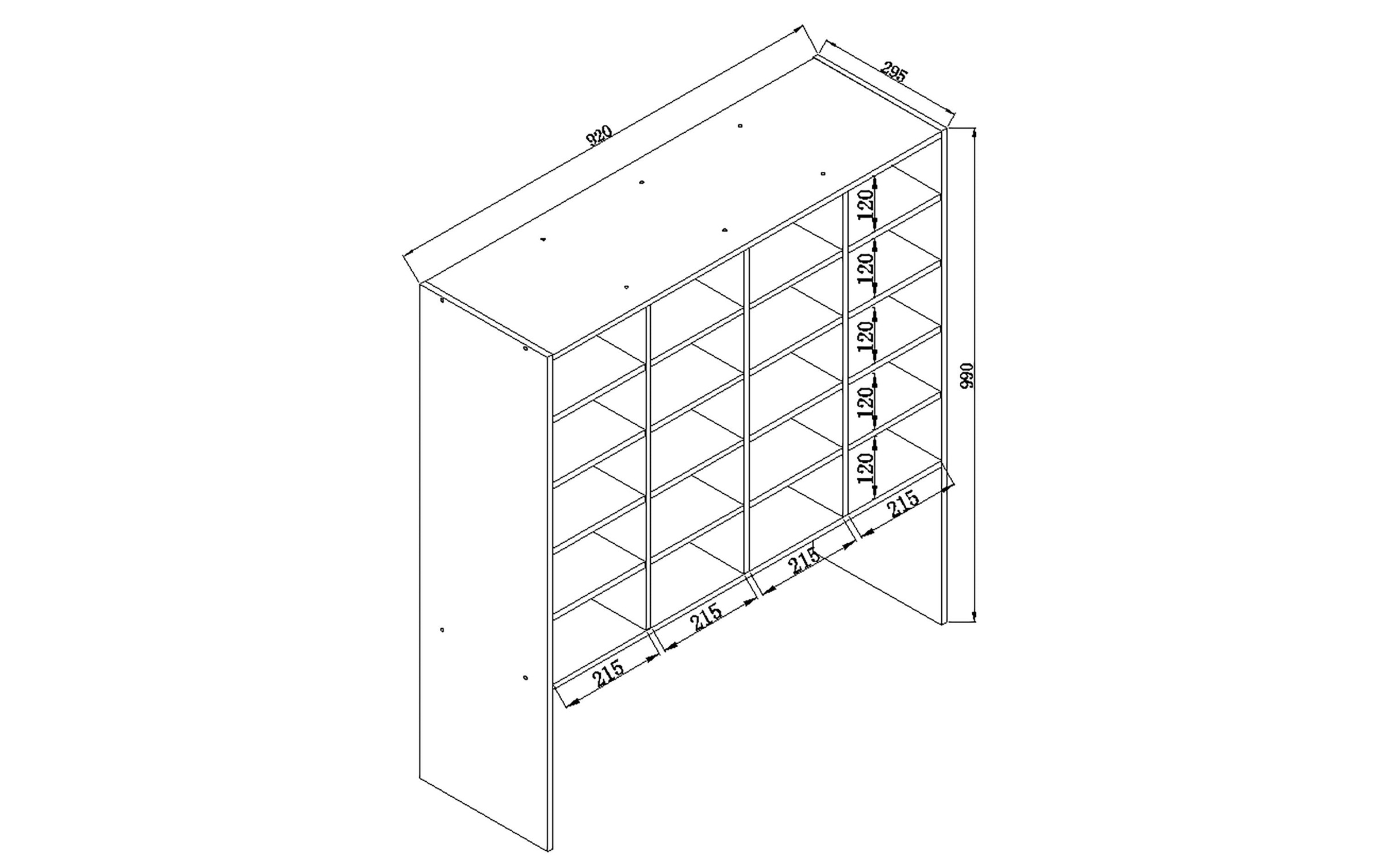 VCM Armoire à chaussures »Hinsol XL 92 x 99 cm«
