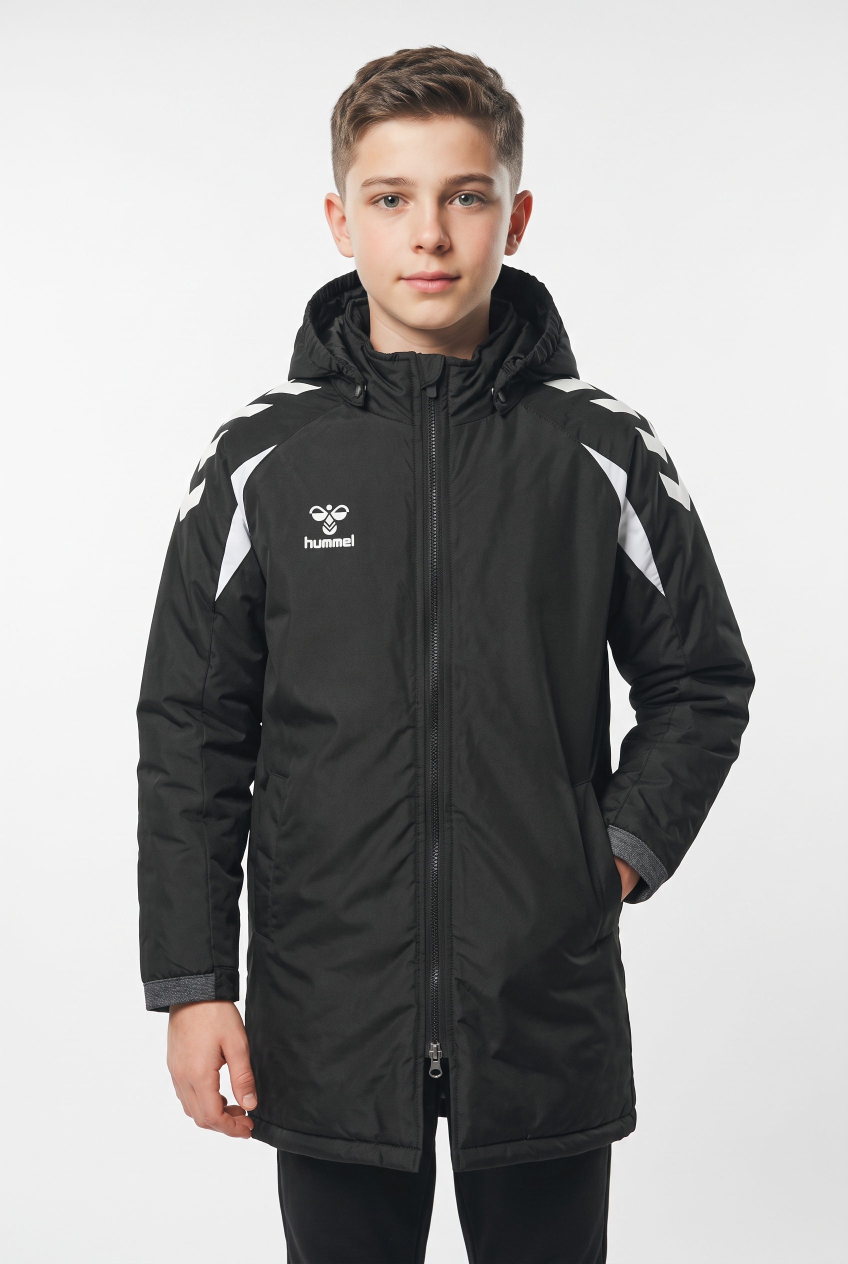 hummel Stadionjacke »HMLCORE 2.0 BENCH JACKET KIDS« für Kinder und Jugendliche, wärmend, für vor und nach dem Training