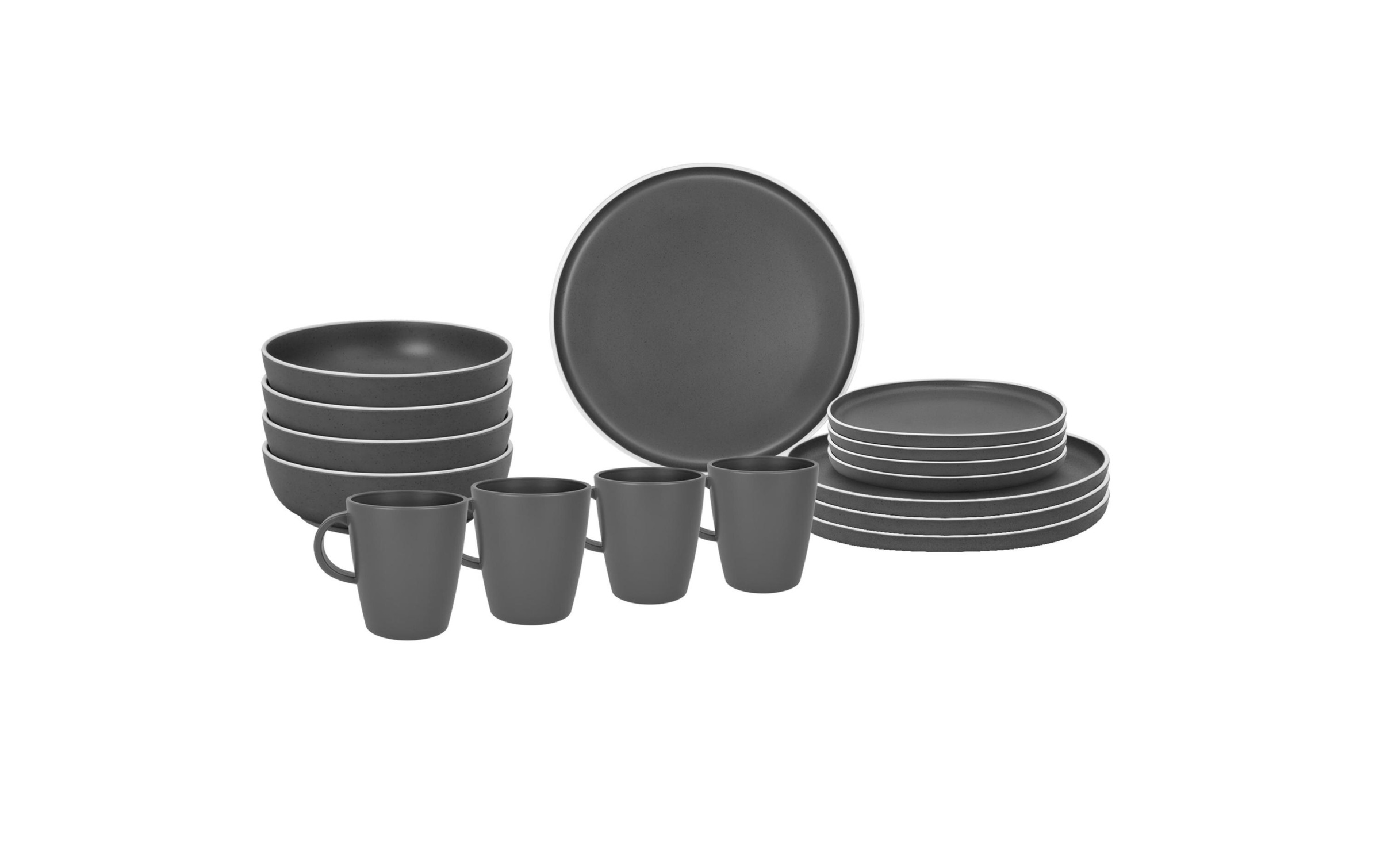 BRUNNER Set de vaisselle »Dolomit Grey 16-teilig«