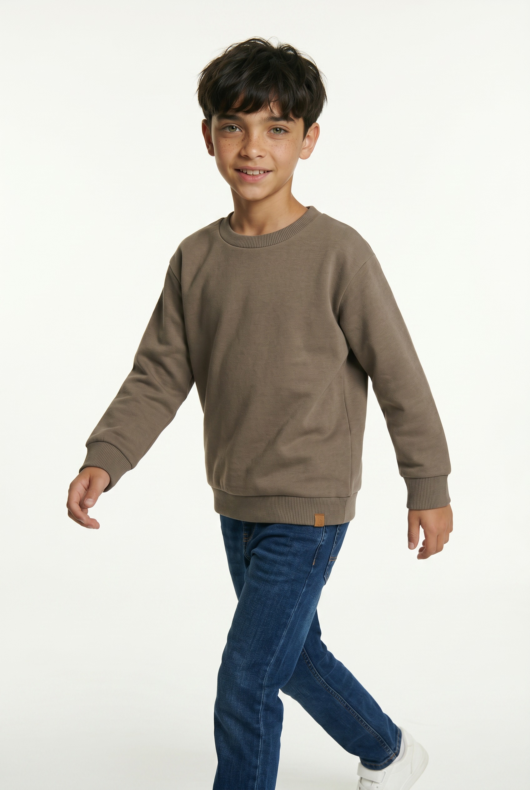 Image of Lil Atelier Sweatshirt "NMNILONDON LOOSE SWEAT BRU LIL NOOS", Baumwollmischung