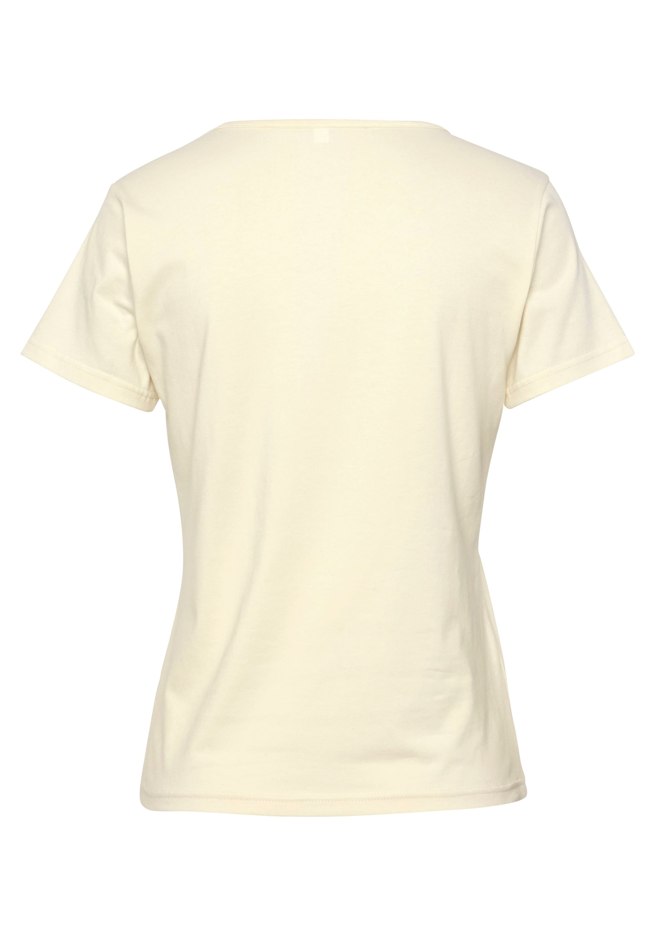 Vivance Kurzarmshirt »-T-Shirt«, mit Stickerei, Loungewear