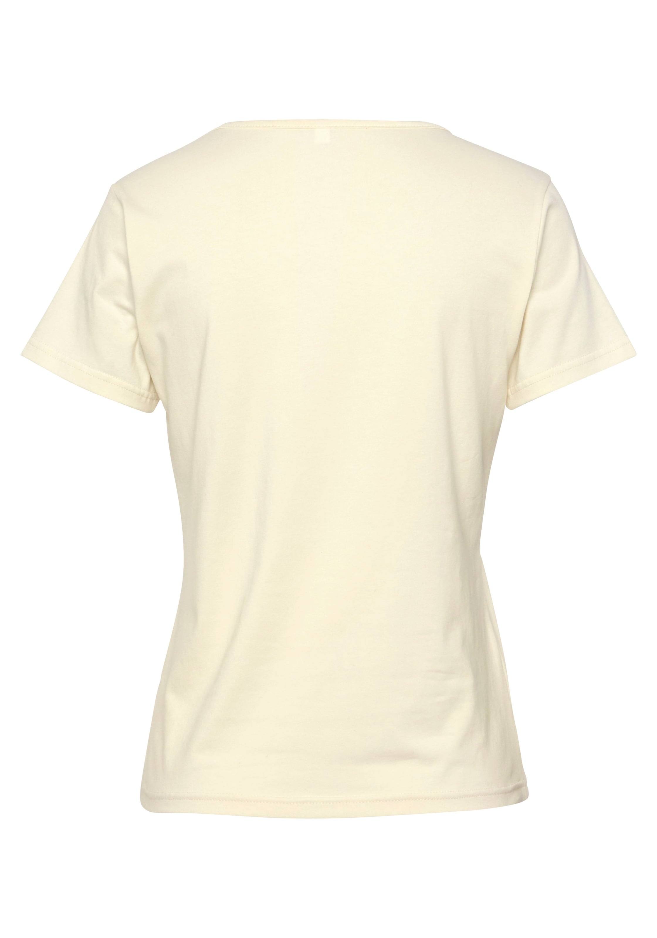 Vivance Kurzarmshirt, T-Shirt mit Stickerei, Loungewear