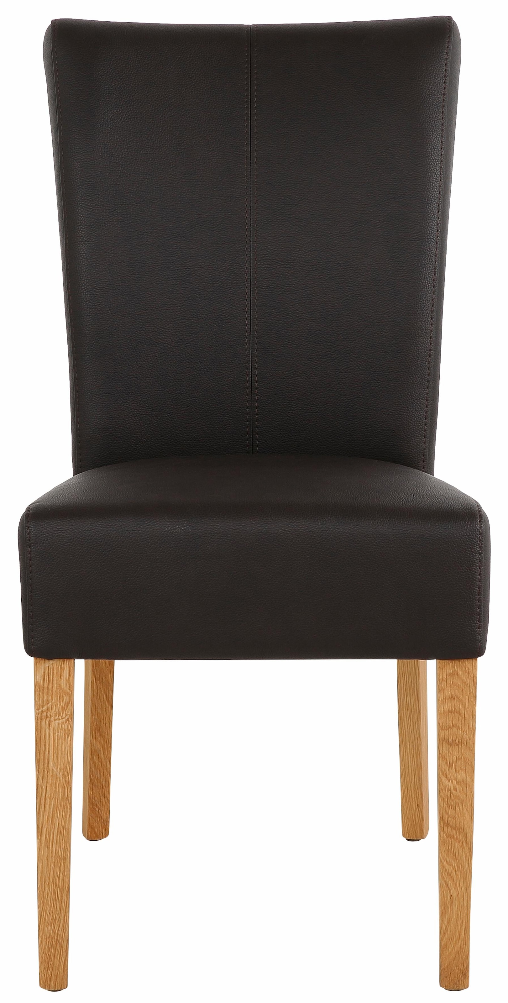 Home affaire Esszimmerstuhl »Queen Polsterstuhl BESTSELLER«, (Set), 6 St., Kunstleder, verschiedene Bezüge, Gestell Massivholz