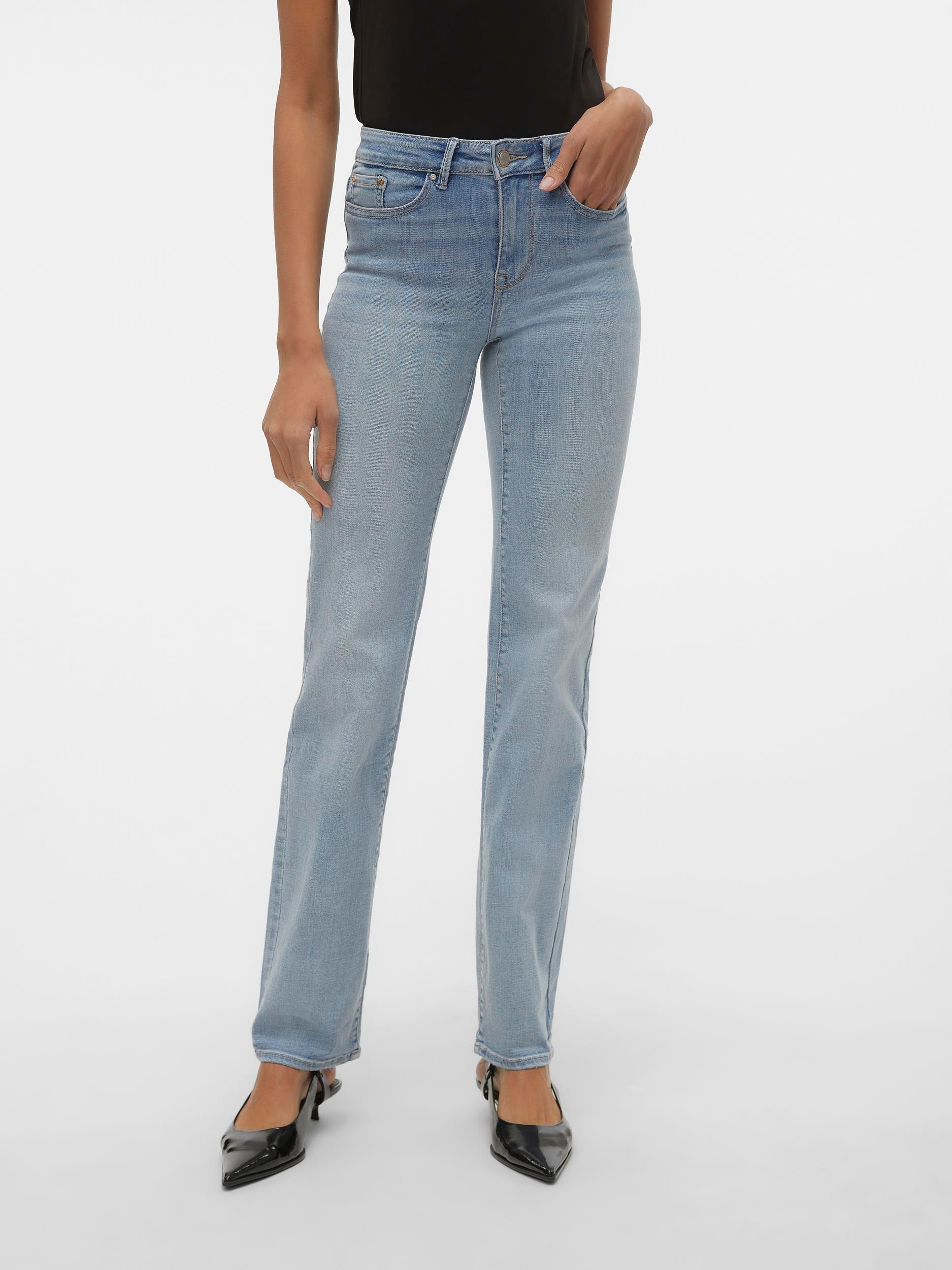 Image of Vero Moda Straight-Jeans "VMFLASH MR STRAIGHT JNS LI3102 GA NOOS"