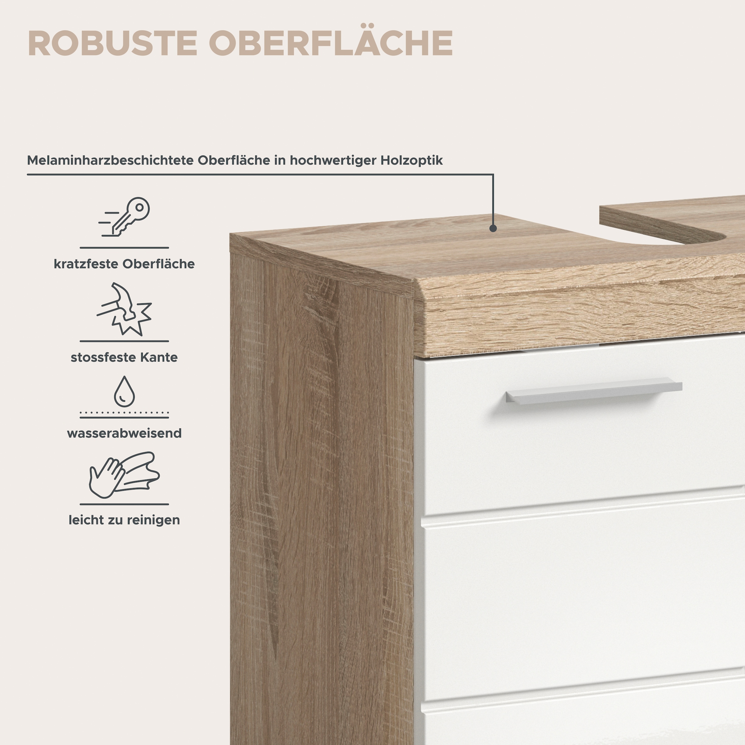 welltime Badmöbel-Set »SIENA, 4 teilig, bestehend aus:« Set, TOPSELLER!, 4 Stk. tlg.