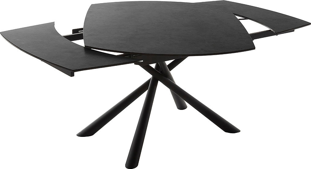 MCA furniture Esstisch »NICOSIA Vierfusstisch 130-190 cm«, (Einzelstück), Keramik, Metall, Rotationsauszug, ausziehbar, Tischplatte 11 mm