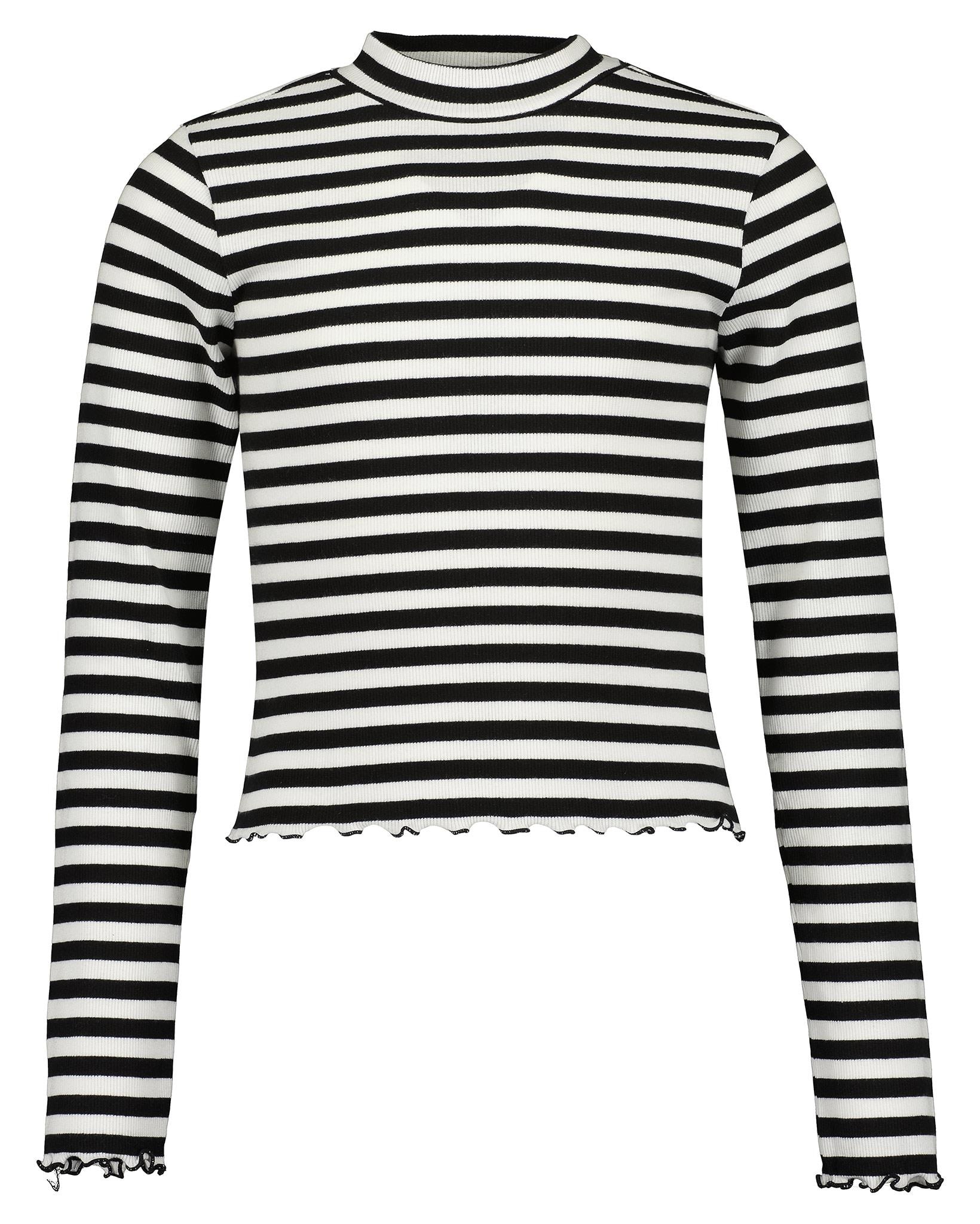 Blue Seven Langarmshirt, (Packung, 2 tlg.), cropped und mit süsser Wellenkante am Ärmel und am Saum
