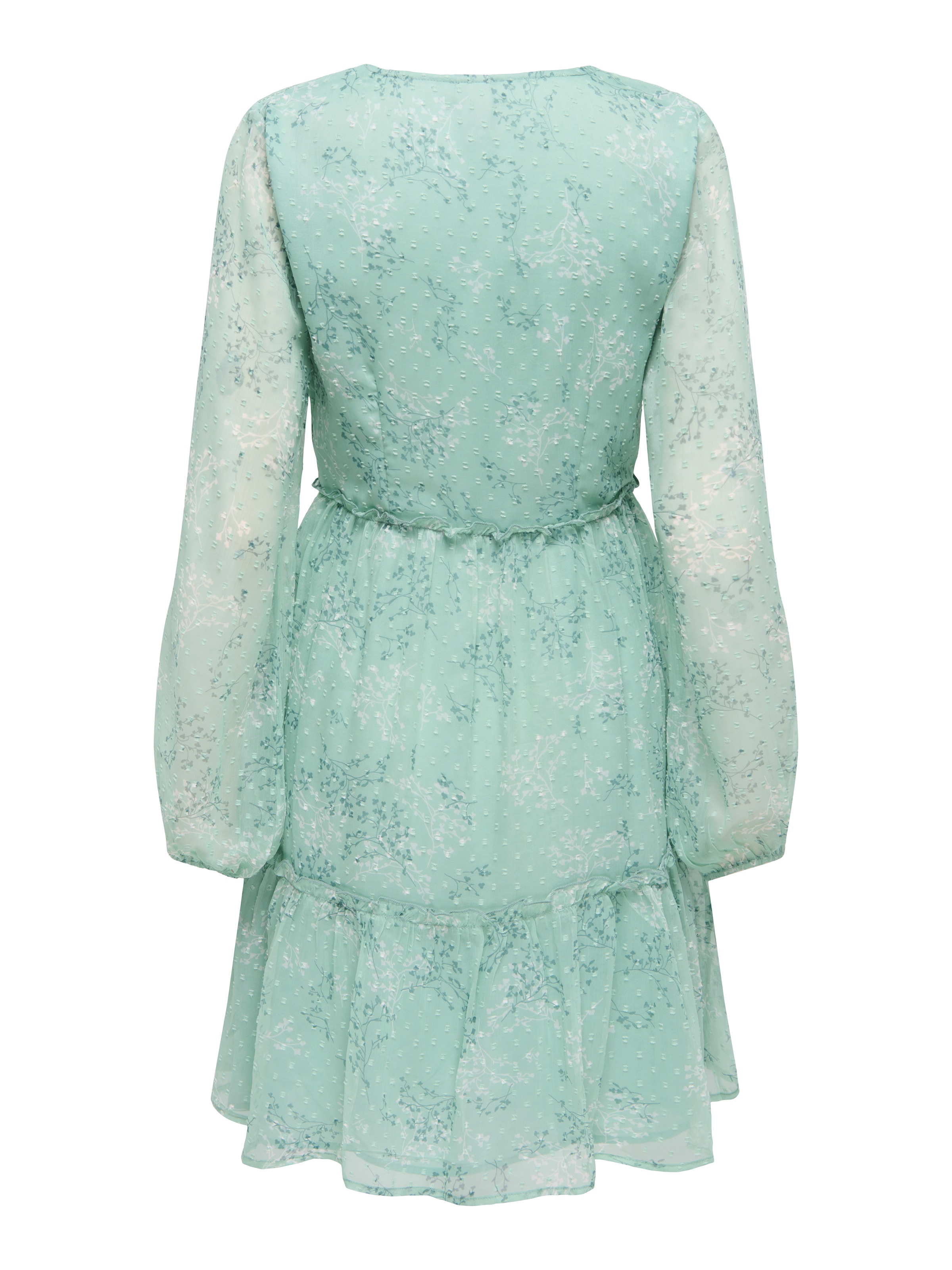 ONLY Chiffonkleid »ONLTESSA-CERA ELIZA L/S DRESS WVN CS« Kunstfaser, regular fit, V-Ausschnitt