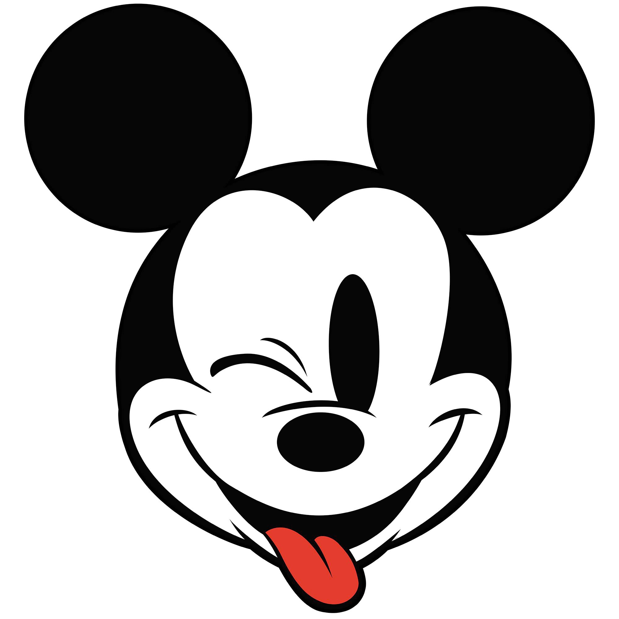 Image of Komar Fototapete "Vlies selbstklebend - Mickey Head Optimism - Grösse 125 x 125 cm" bedruckt glatt Kinderzimmer