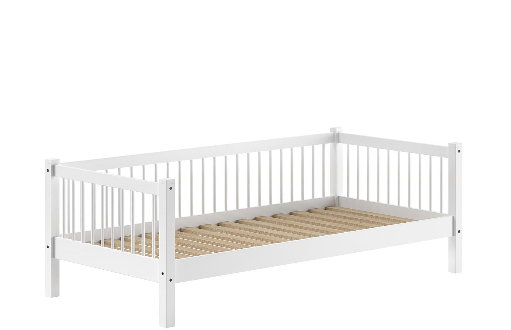Vipack Einzelbett Made in Europe,  mit LF 90x200 cm, wahlweise mit o. ohne Bettschublade, Buche weiss
