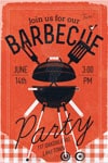 queence Metallbild »Barbecue party« Schriftzug | Schriftzüge 1 Stk. tlg. Stahlschilder
