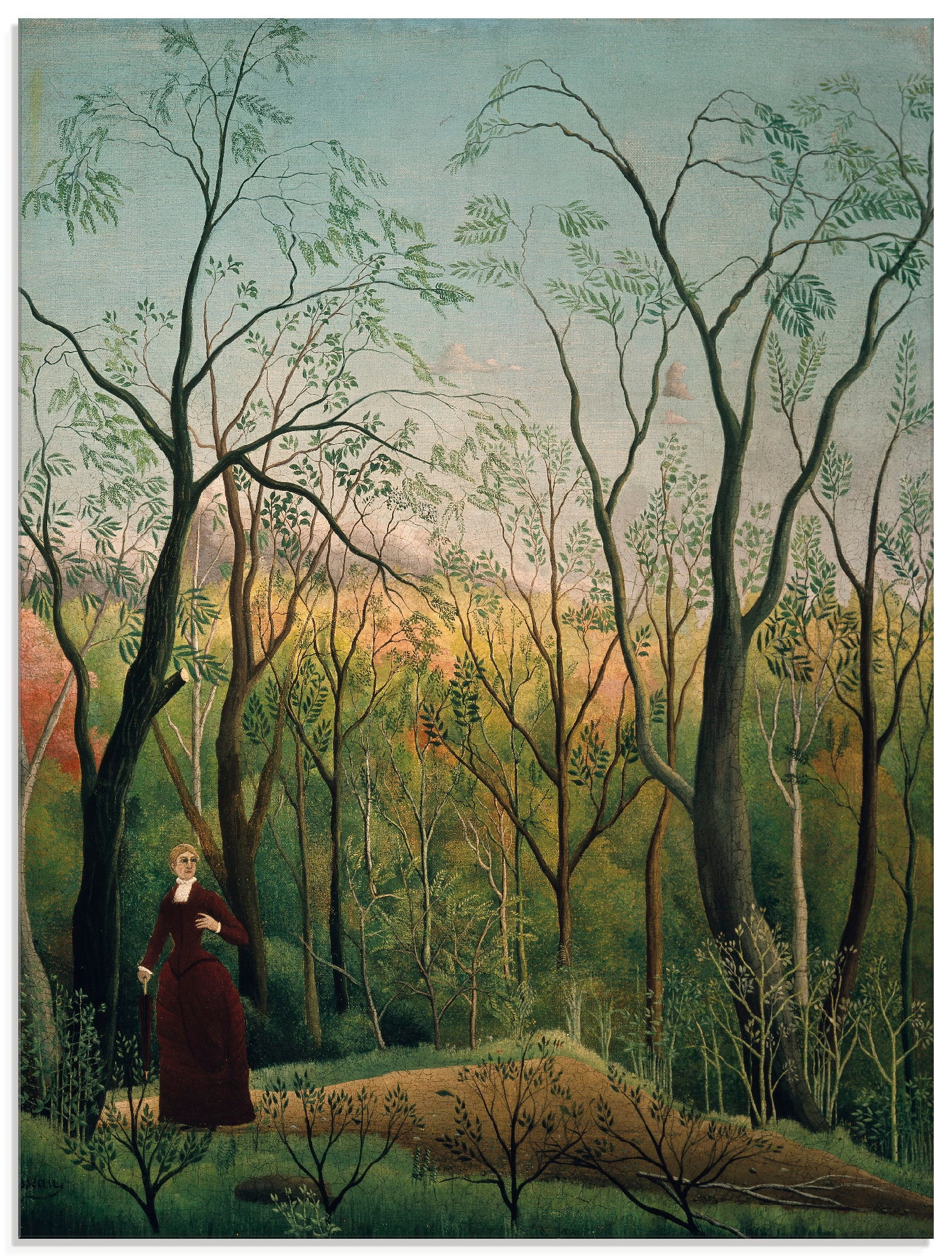 Artland Glasbild »Am Waldrand. Um 1886«, Wald, (1 St.), in verschiedenen  Grössen maintenant