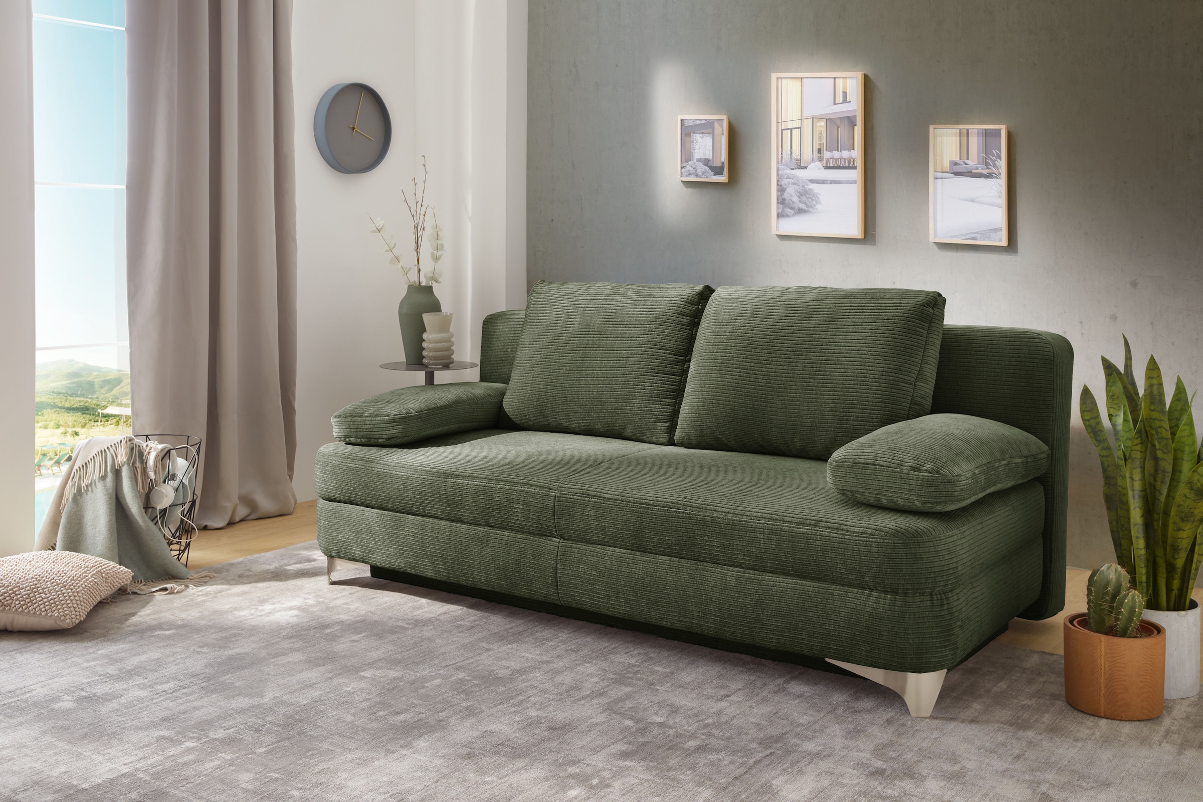 Jockenhöfer Gruppe Schlafsofa »Noah, B: 202 cm, Liegefl.154x202 cm« mit Schlaffunktion & Bettkasten