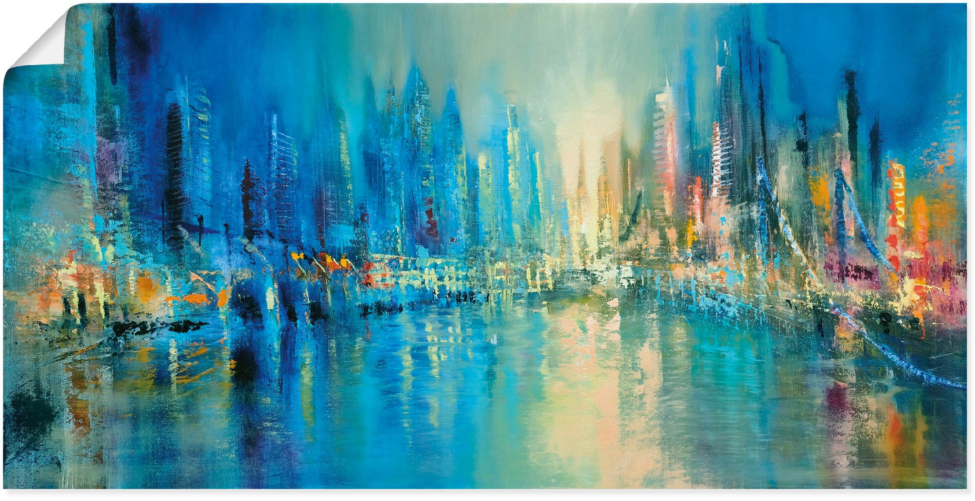 Image of Artland Wandbild »Die Stadt«, Gegenstandslos, (1 St.), in vielen Grössen & Produktarten - Alubild / Outdoorbild für den Aussenbereich, Leinwandbild, Poster, Wandaufkleber / Wandtattoo auch für Badezimmer geeignet bei Ackermann Versand Schweiz