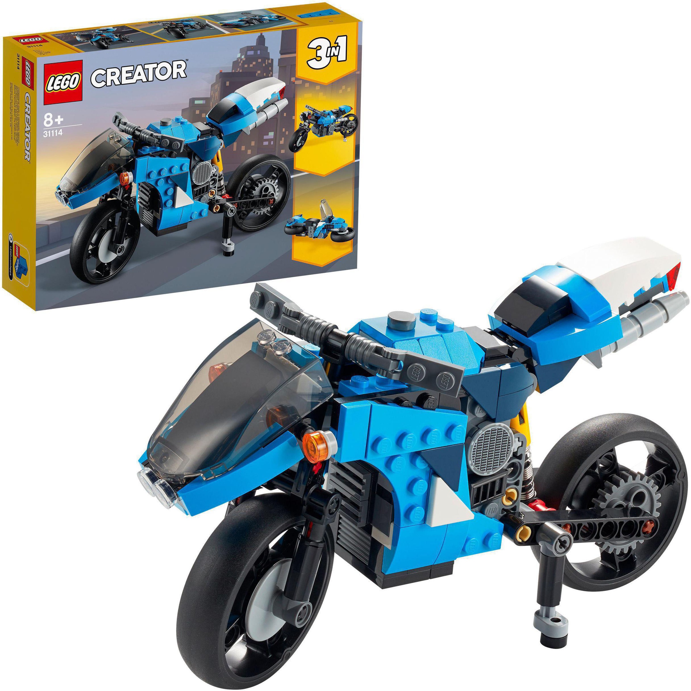 Image of LEGO® Konstruktionsspielsteine »Geländemotorrad (31114), LEGO® Creator 3in1«, (236 St.), Made in Europe bei Ackermann Versand Schweiz