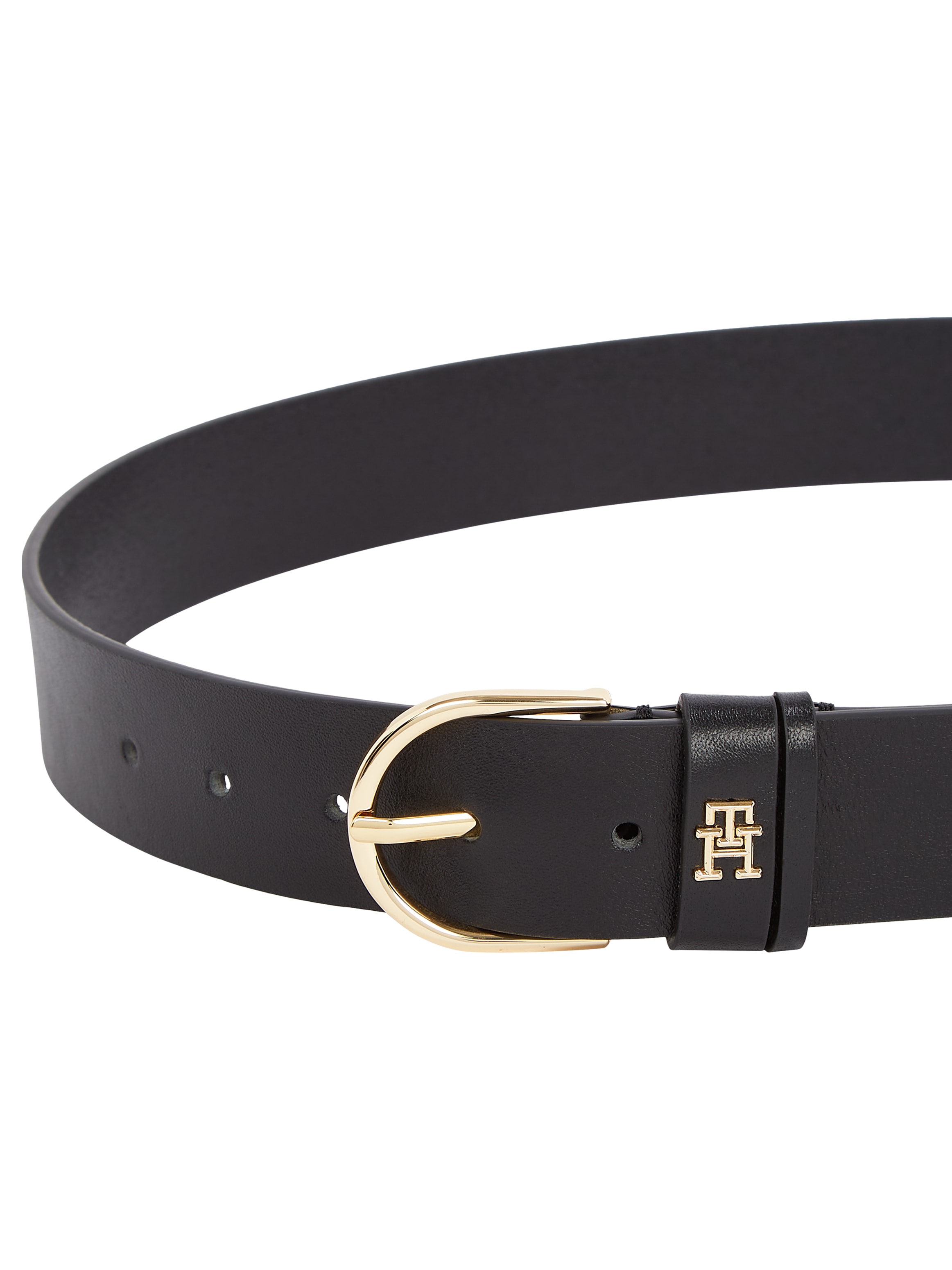 Tommy Hilfiger Ledergürtel »ESSENTIAL EFFORTLESS 3.5«, Ovale Einfachdornschliesse, Logoemblem