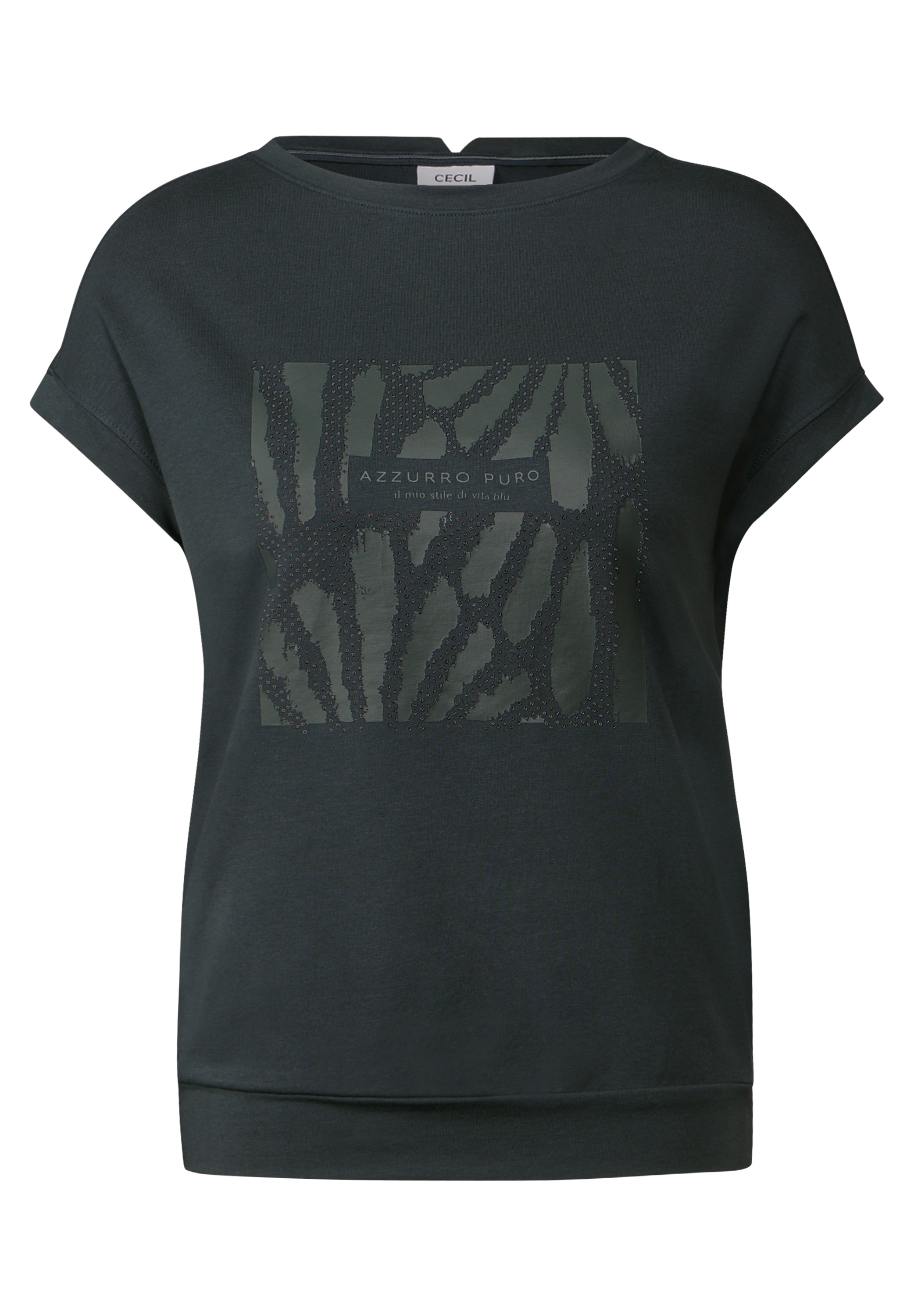 Cecil T-Shirt, mit Artwork Print