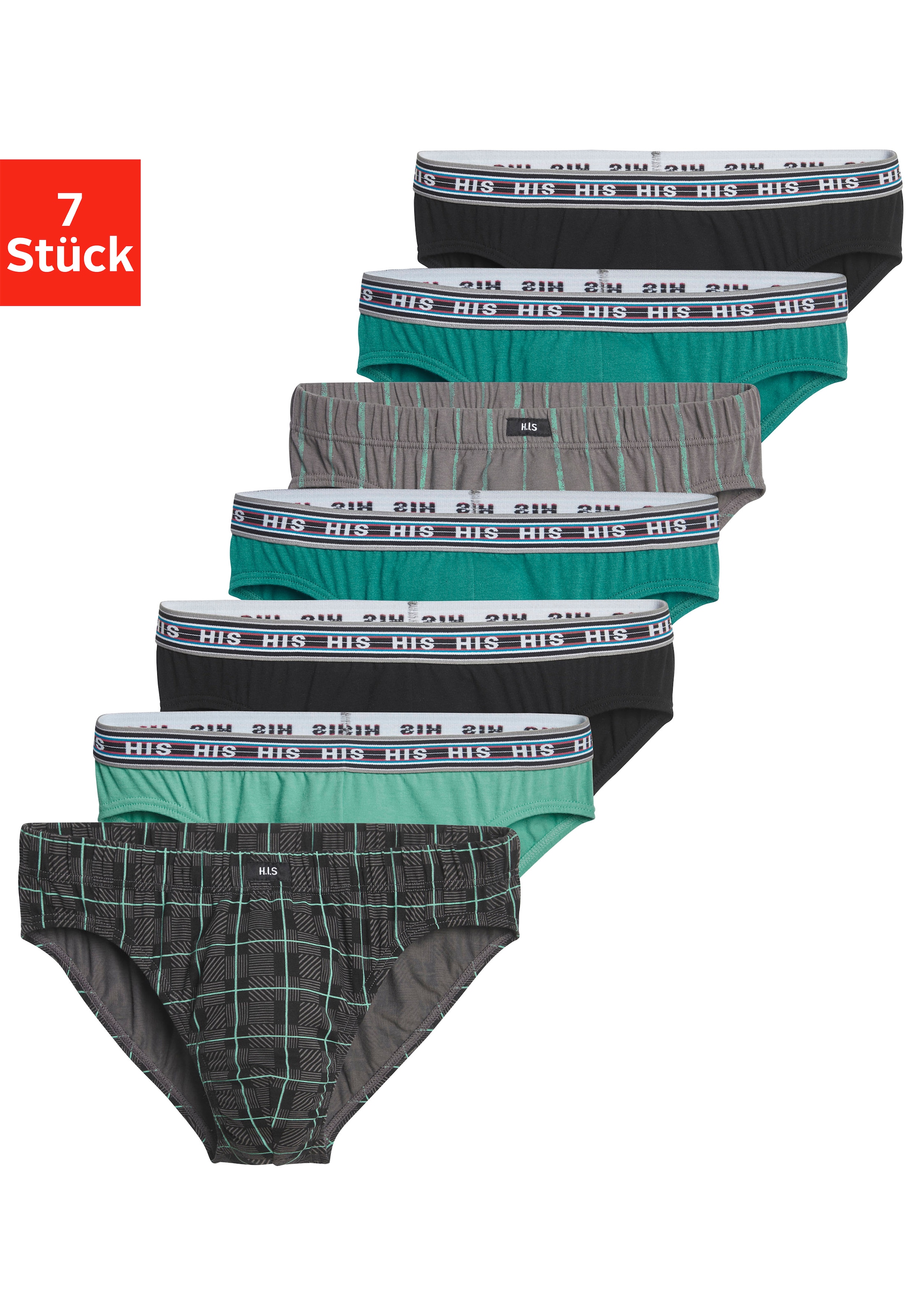 Image of H.I.S Slip Packung, 7 Stk. aus bequemer Baumwoll-Stretch-Qualität