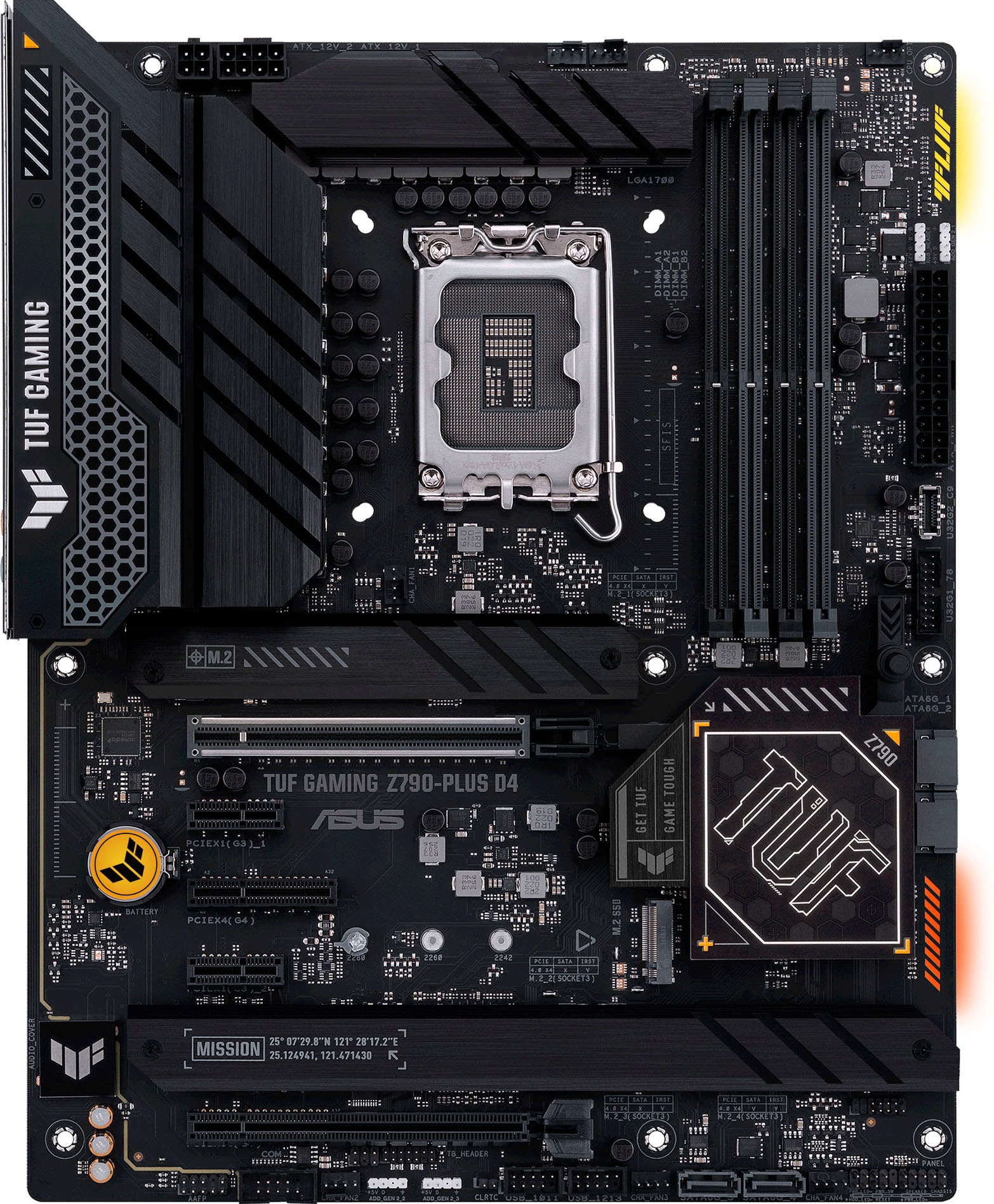 Asus Mainboard »TUF GAMING Z790-PLUS D4«, ATX, PCIe 5.0, DDR4 Speicher, 4x M.2, HDMI, DisplayPort