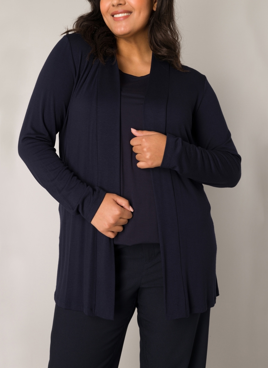 Image of Base Level Curvy Strickjacke "Ayla" offen, ohne Verschluss