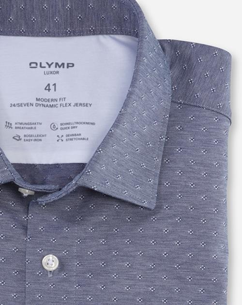 OLYMP Chemise d'affaires »Luxor 24/Seven Modern Fit« mit Dobby-Webmuster mit Farbakzentuierung