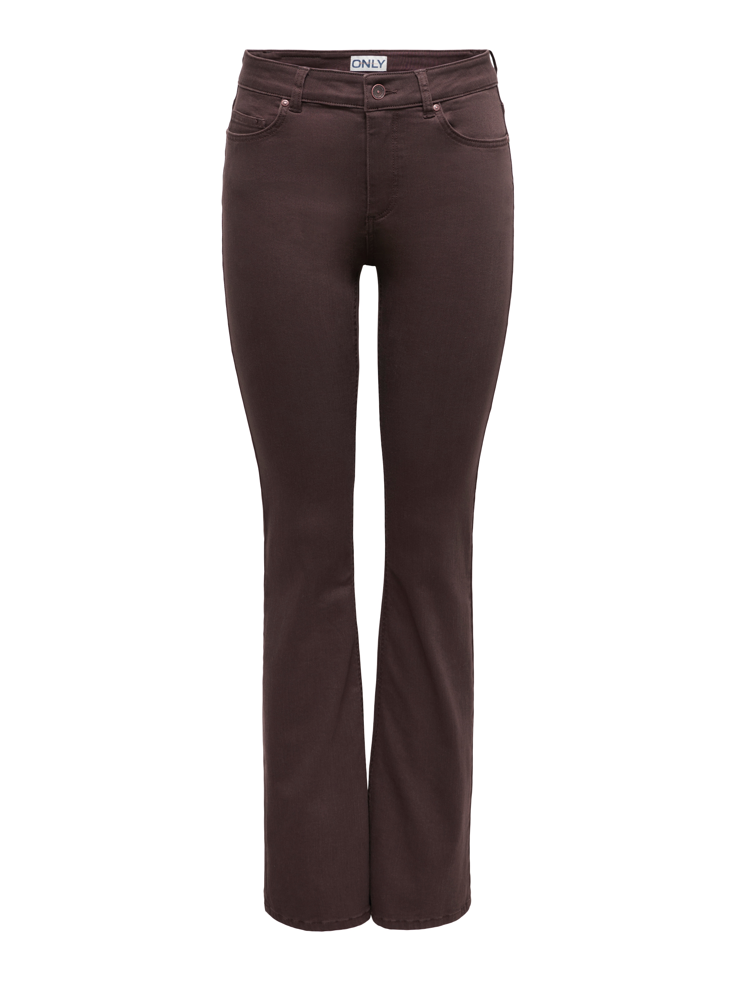 ONLY Pantalon bootcut »ONLBLUSH MID FLARED COLOUR PANT PNT NOOS«  mélange de coton, coupe bootcut