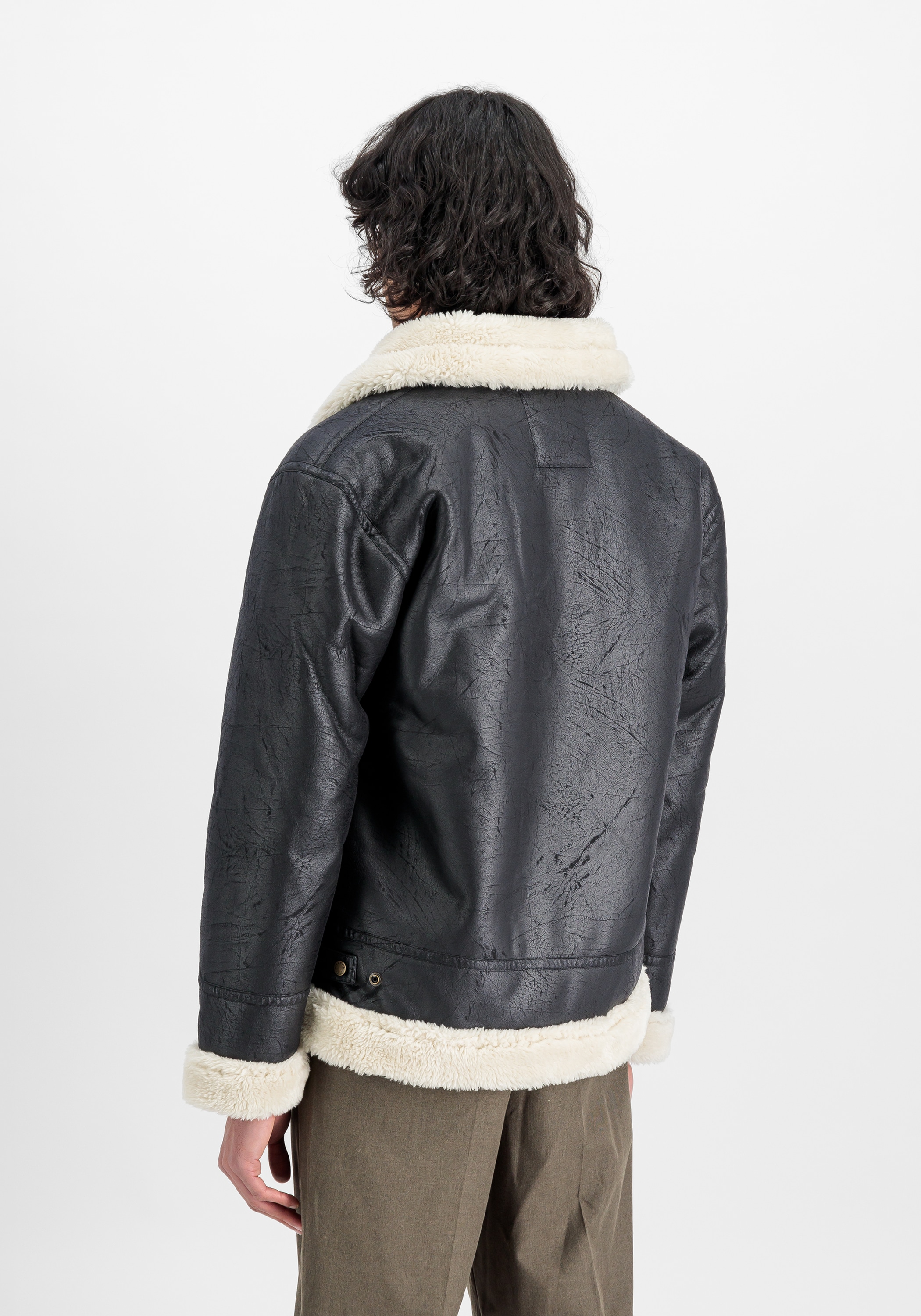 Alpha Industries Lederjacke »Alpha Industries Men - Bomber Jackets B-3 Faux Leather«