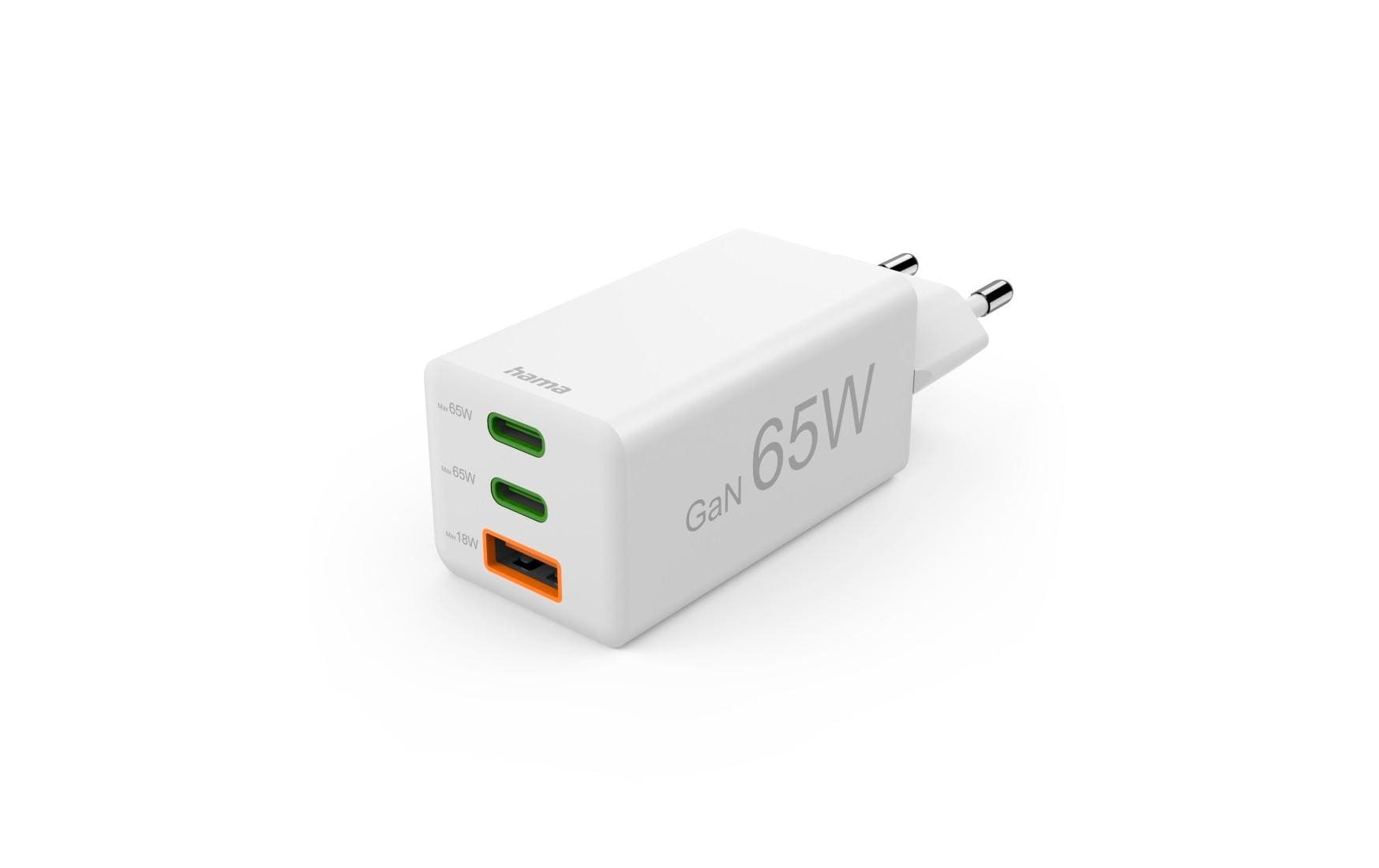 Image of Hama USB-Ladegerät "Gan charger 2x USB-A USB-C 65 W"