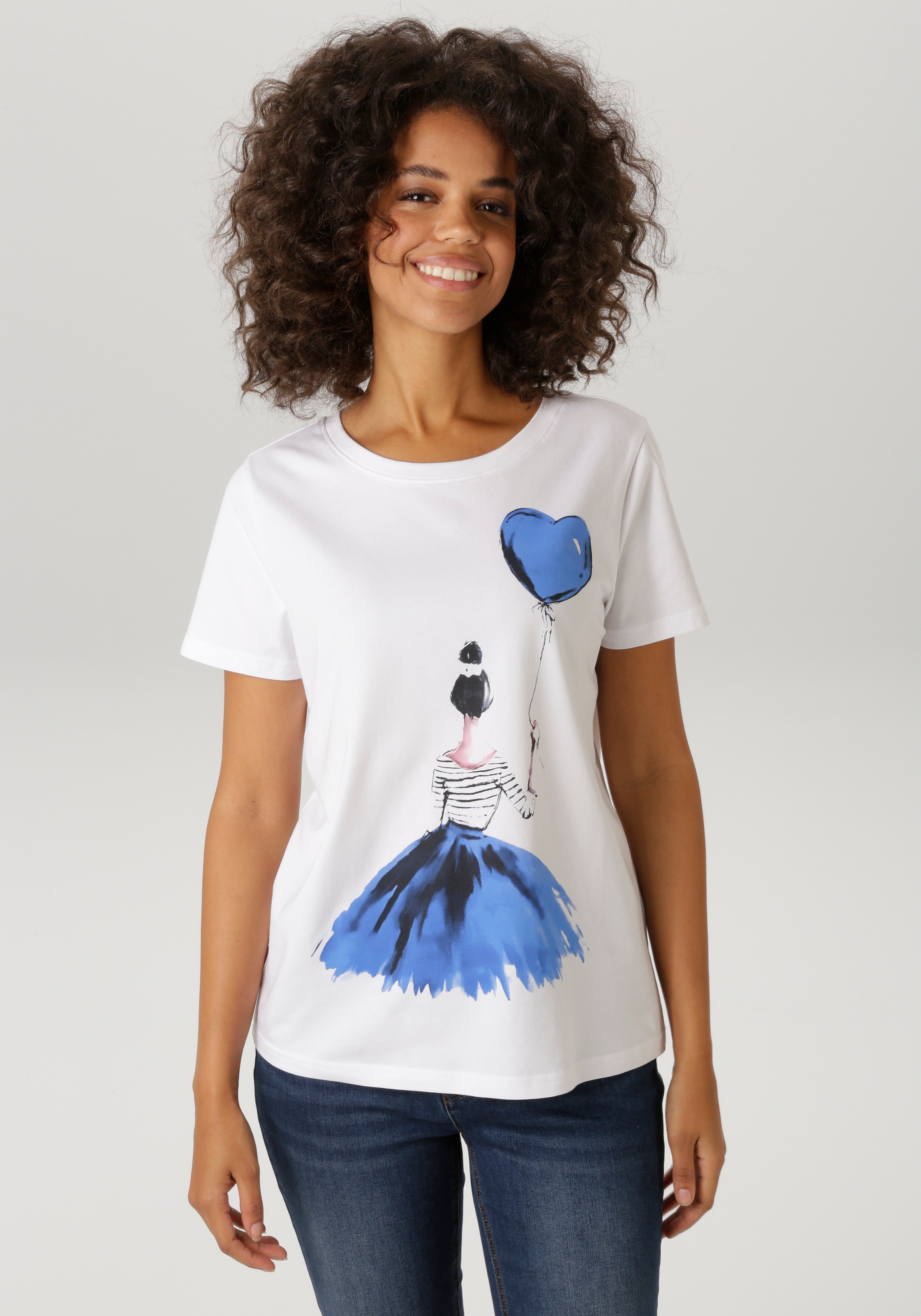 Image of Aniston CASUAL T-Shirt mit ausdrucksvollem Frontprint