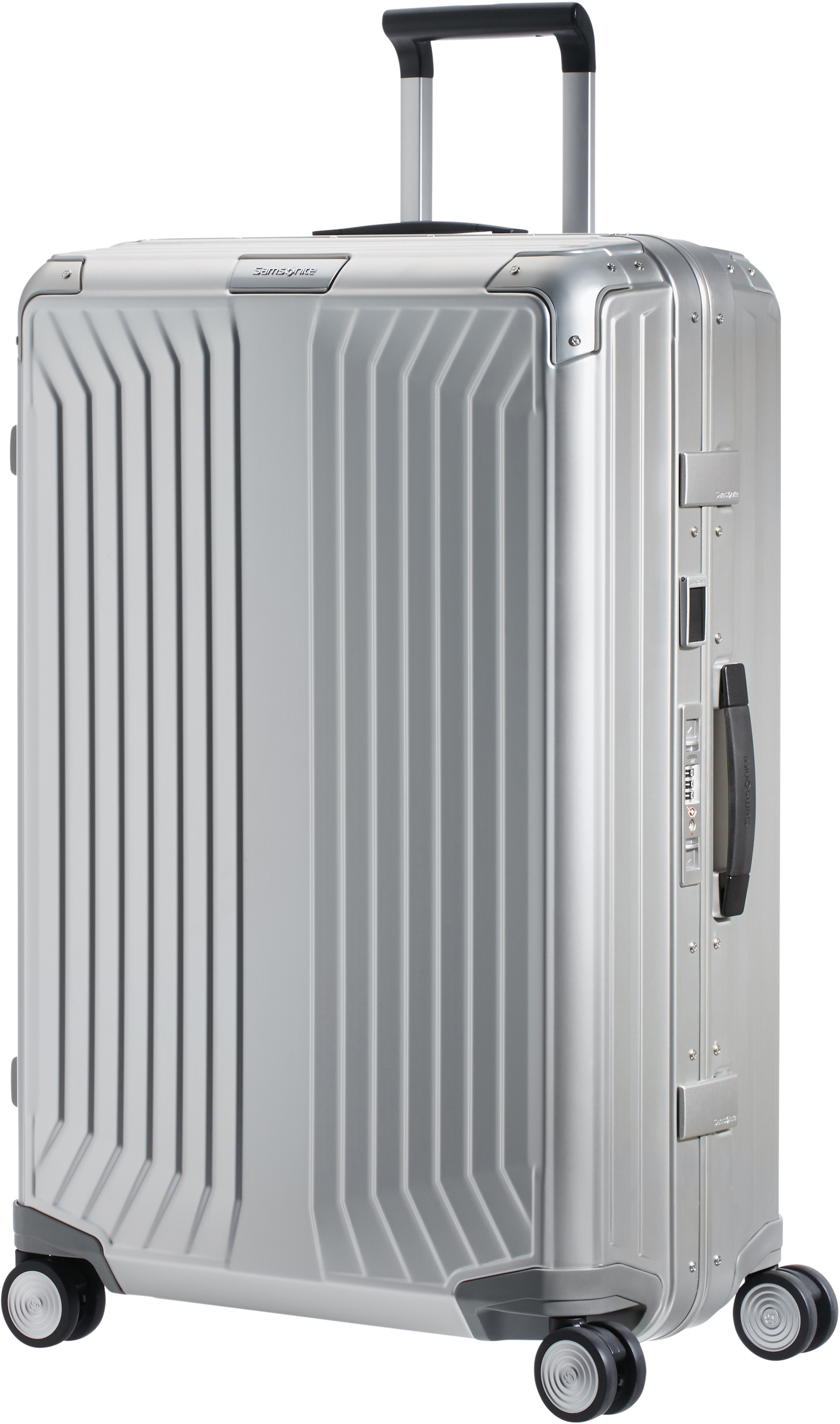 Samsonite Hartschalen-Trolley »LITE-BOX ALU«, 4 Rollen, Hartschalenkoffer Premium-Aluminium Grosser-Koffer TSA-Zahlenschloss