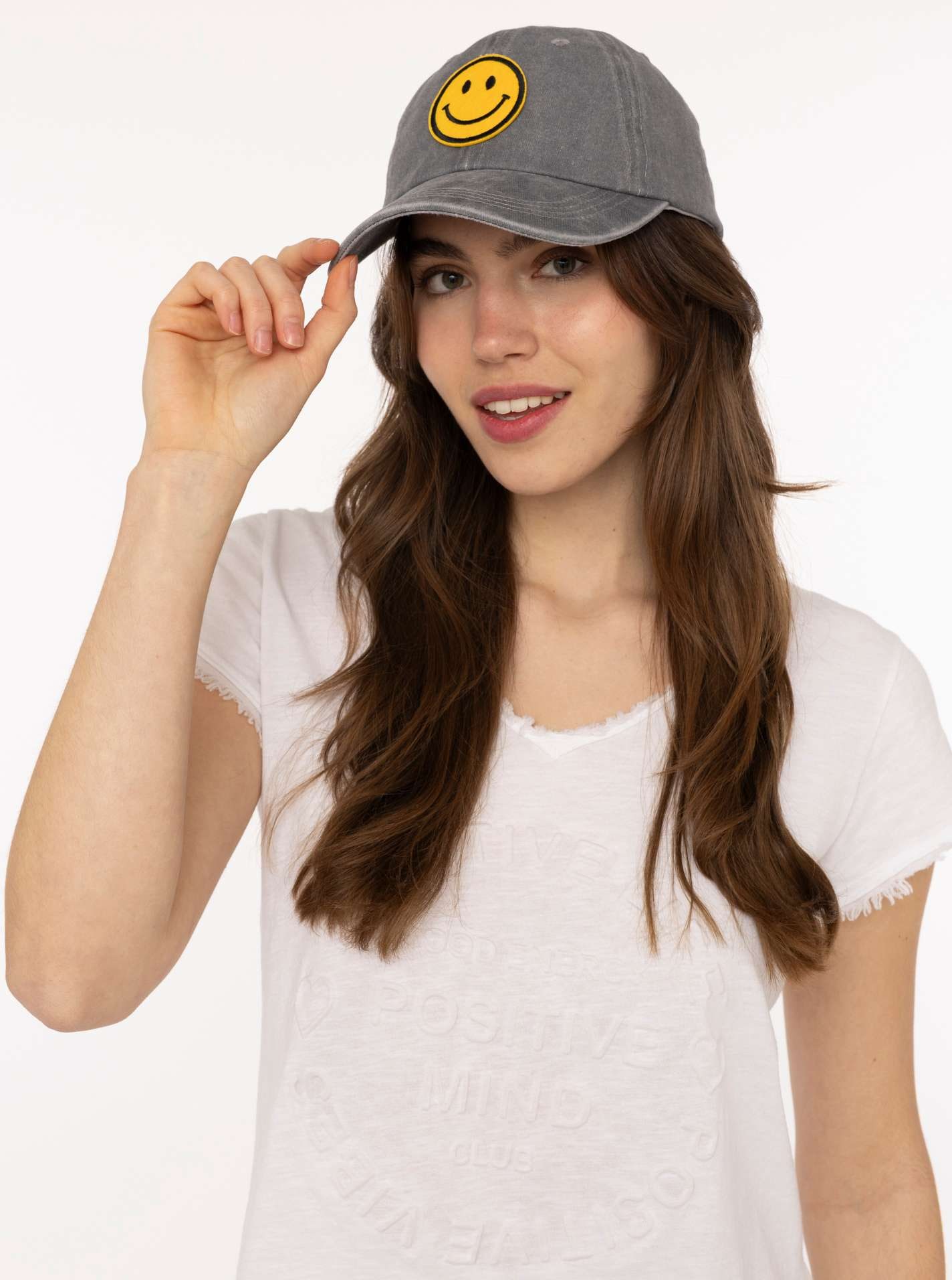 Zwillingsherz Casquette de baseball »"Face"« mit fröhlichem Patch, justierbar