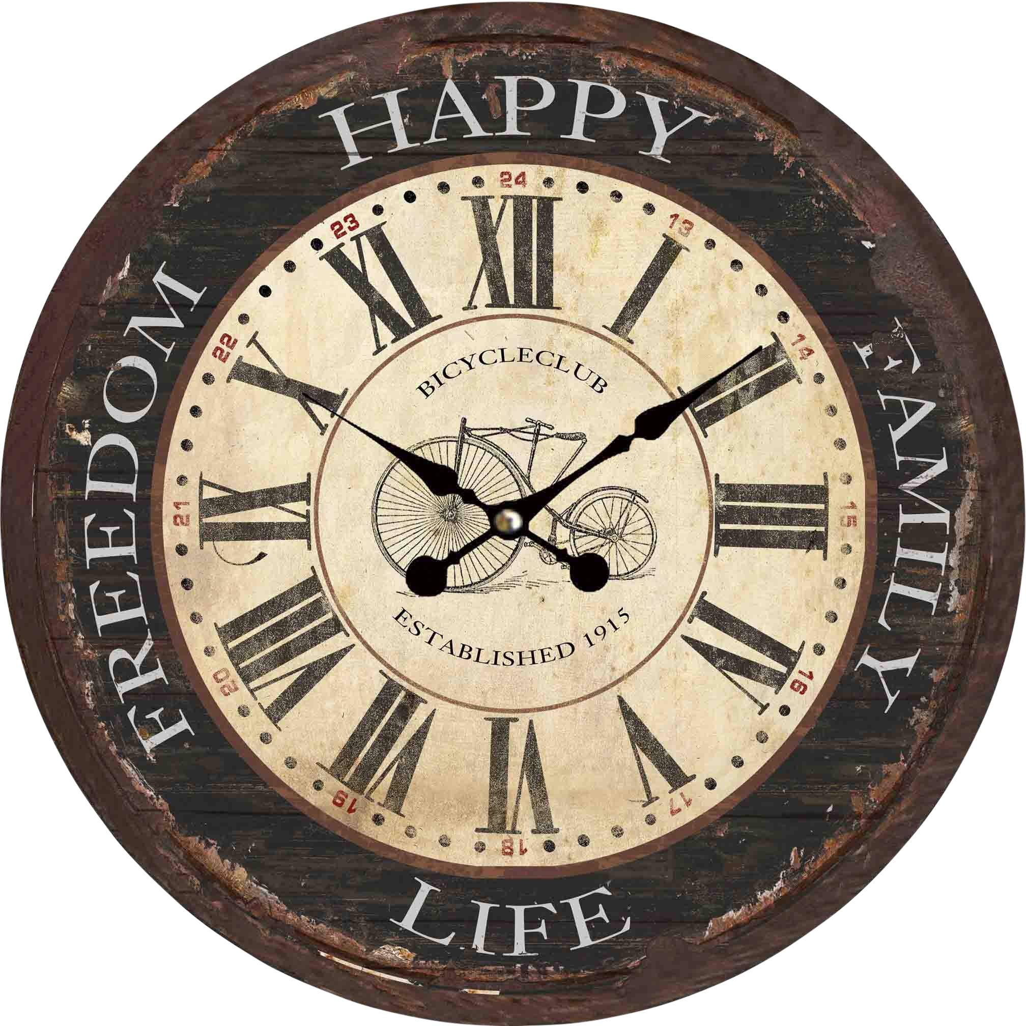 Image of Myflair Möbel & Accessoires Wanduhr »"Bicycle"«, mit römischen Ziffern, Zeiger aus Metall bei Ackermann Versand Schweiz