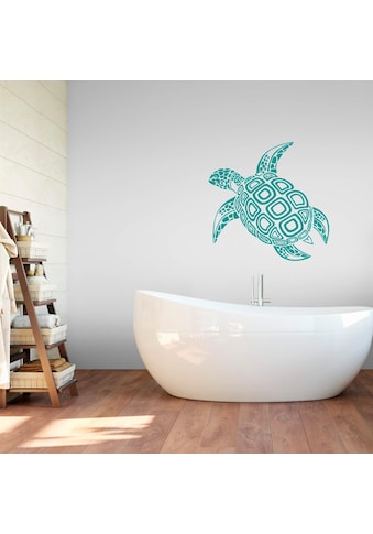 Wandtattoo »Badezimmer Schildkröte«