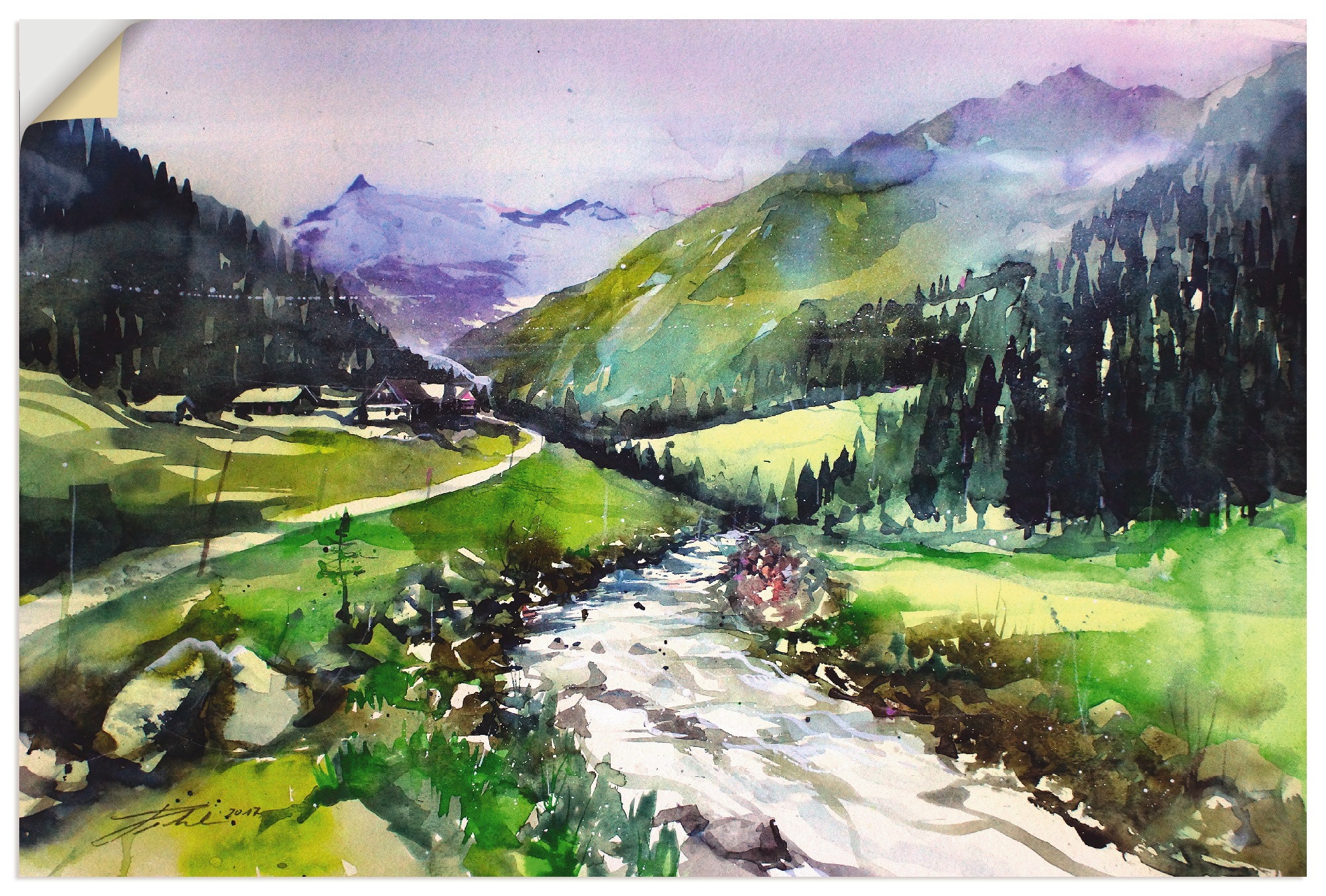 Image of Artland Wandbild »Salzburger Pinzgau, Habachtal«, Berge, (1 St.), in vielen Grössen & Produktarten - Alubild / Outdoorbild für den Aussenbereich, Leinwandbild, Poster, Wandaufkleber / Wandtattoo auch für Badezimmer geeignet bei Ackermann Versand Schweiz