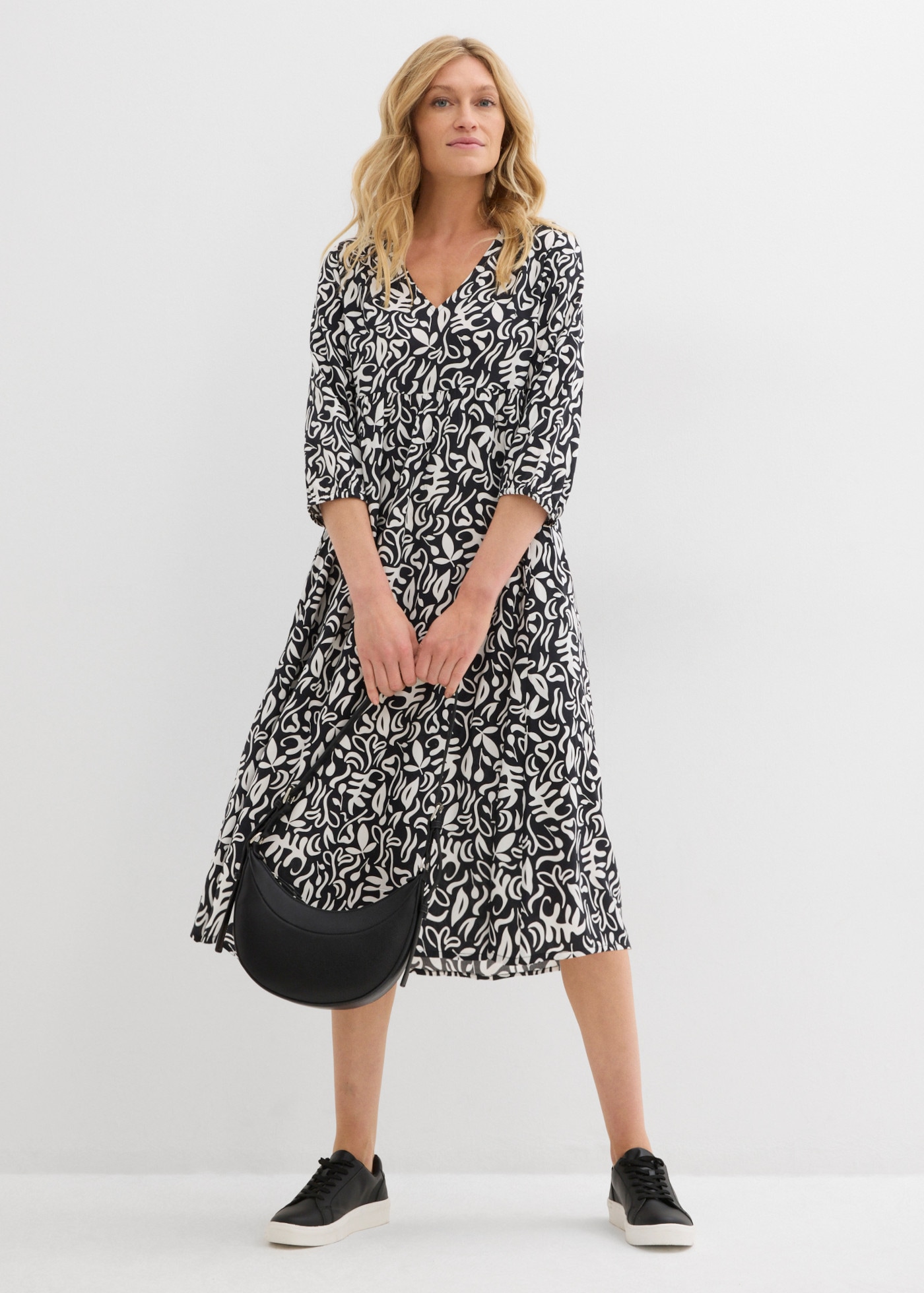 Image of bonprix Midikleid aus Viskose, Midilänge, Regular Fit, mit Taschen