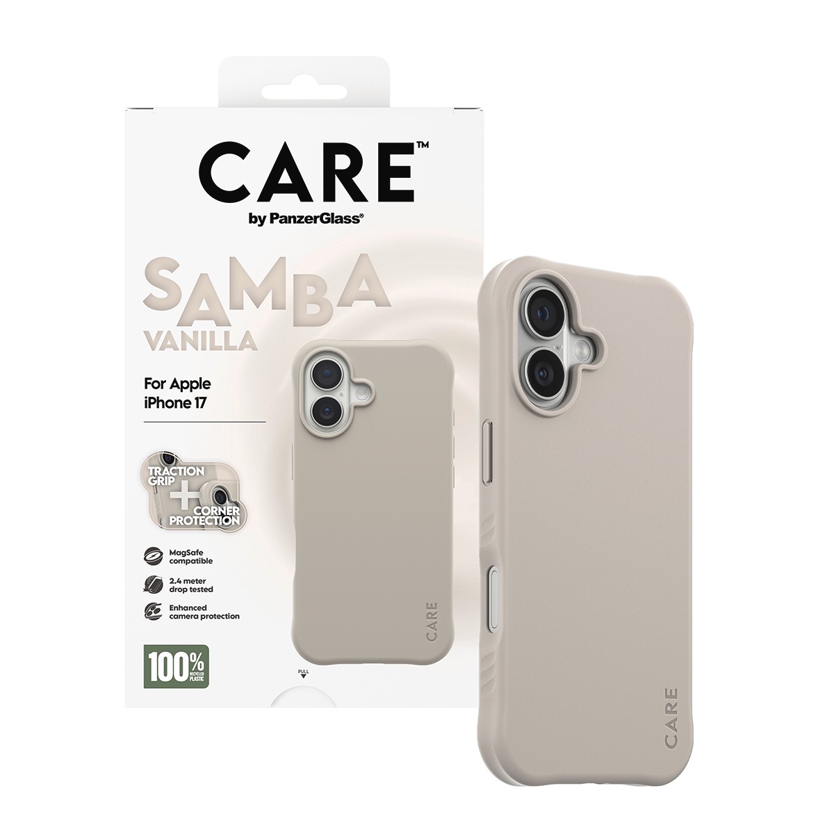 CARE by PanzerGlass Housse pour téléphone portable »Samba MagSafe Case für Apple iPhone 17« Backcover, Schutzhülle, Handyschutzhülle, Case, Schutzcase, stossfest