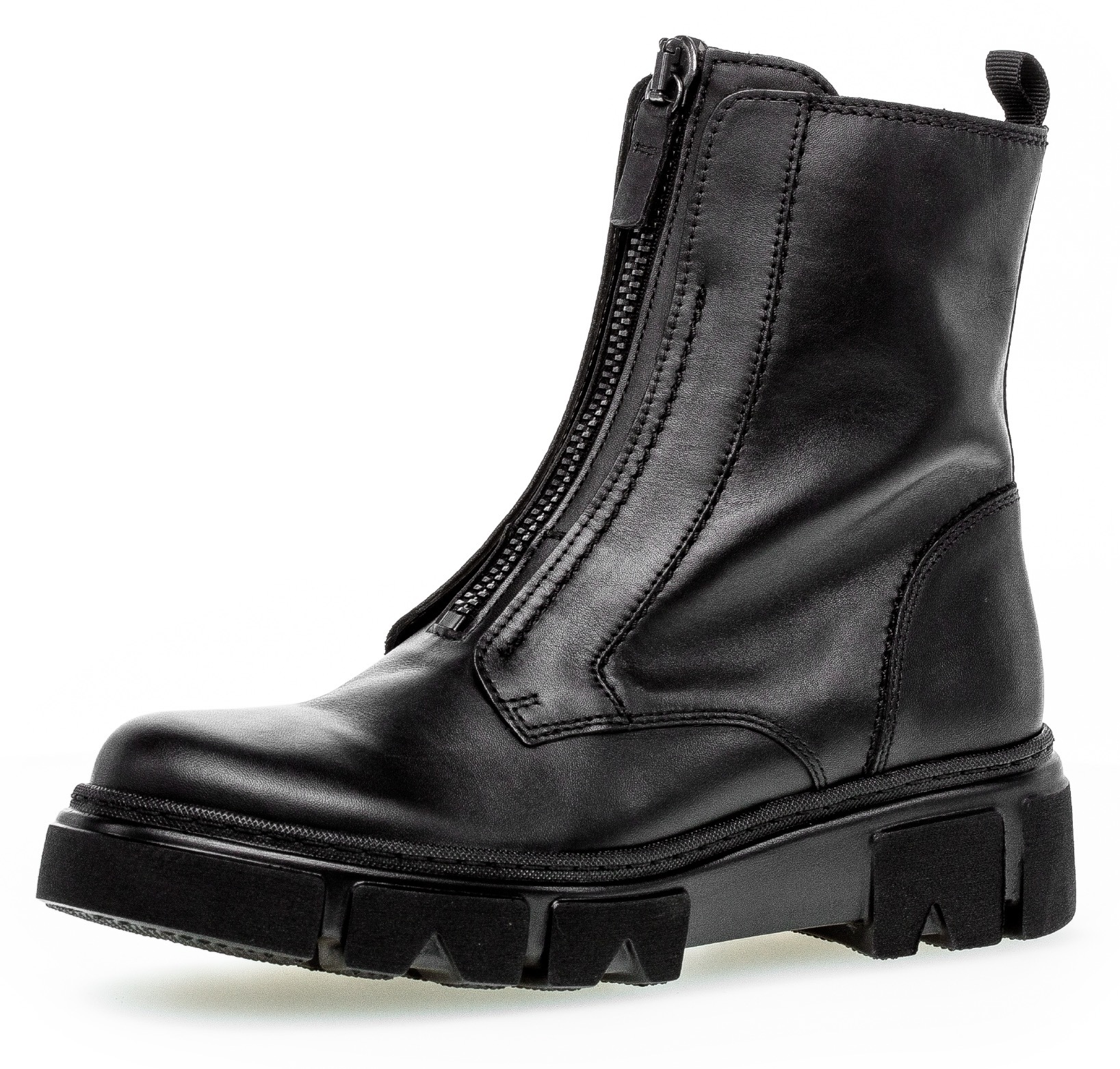 Image of Gabor Stiefelette, Blockabsatz, Reissverschluss-Boots mit Front-Zipper