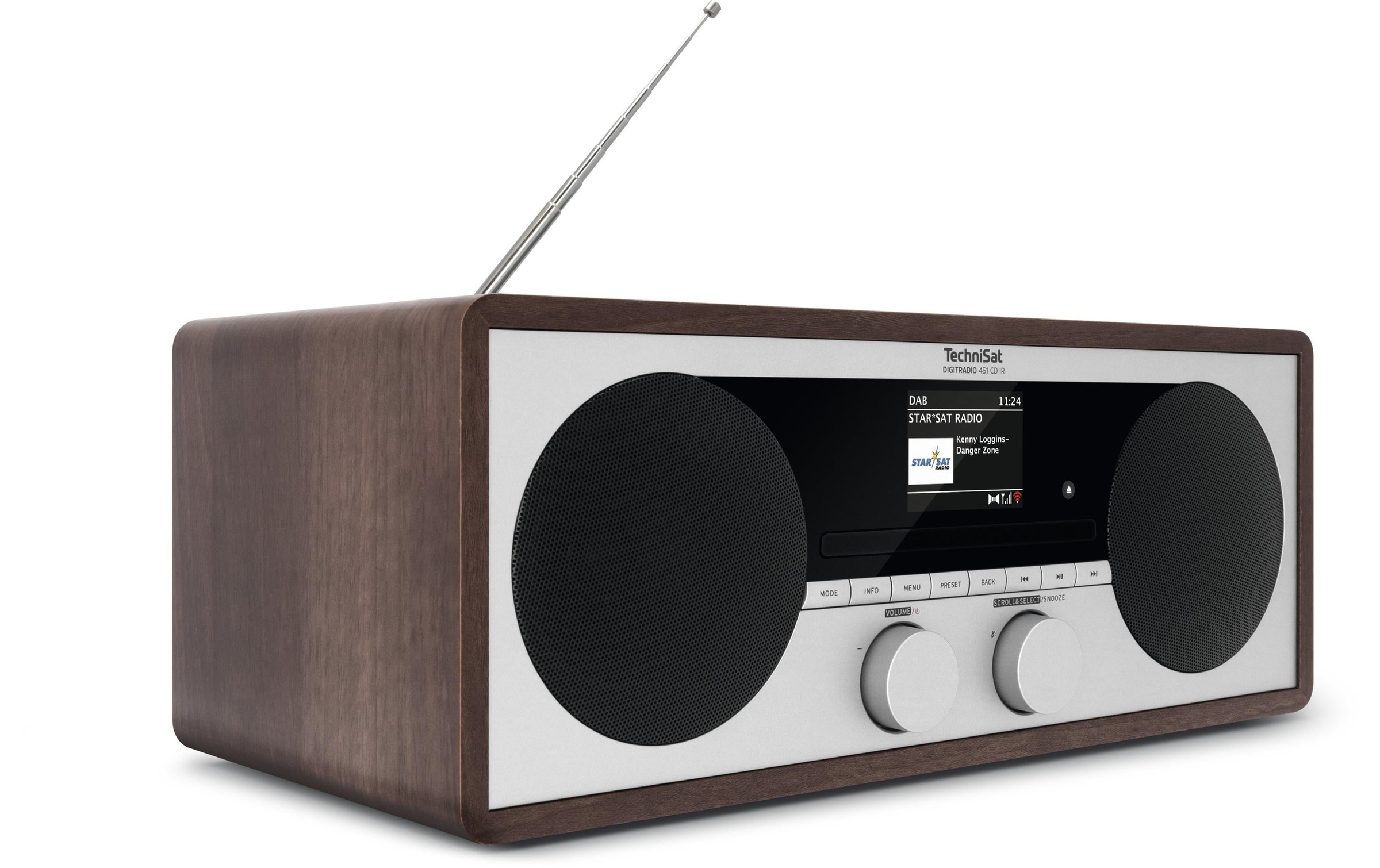 TechniSat CD-Radiorecorder »451 CD IR«, App, Display, Fernbedienung, Senderspeicher, CD-Player
