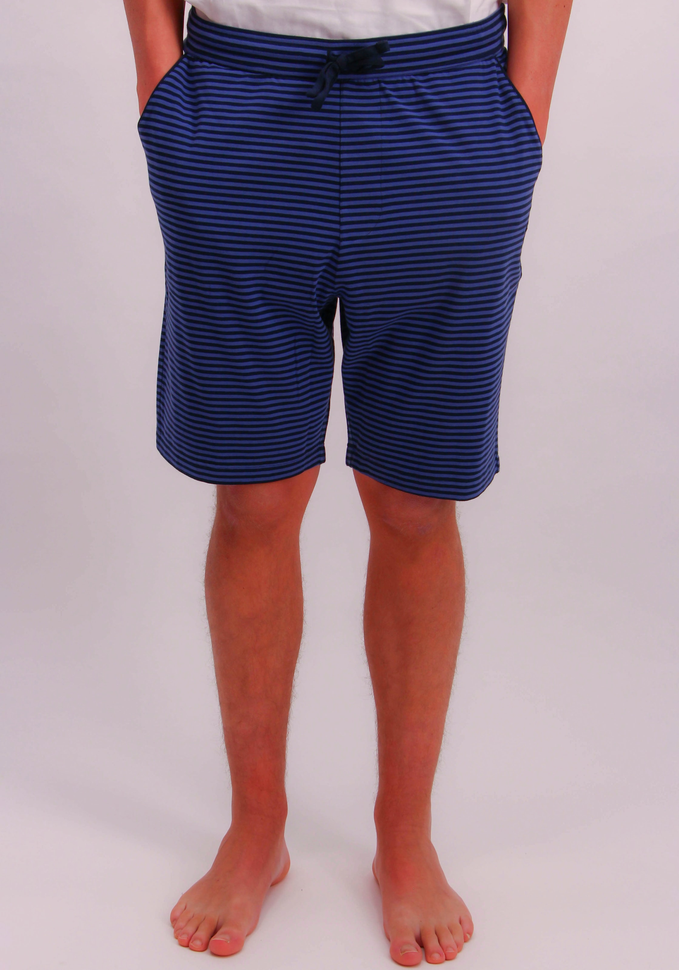 JOOP! Shorty 2 cuis tlg., gestreifte Hose, Bindeband, Shirt kurzarm