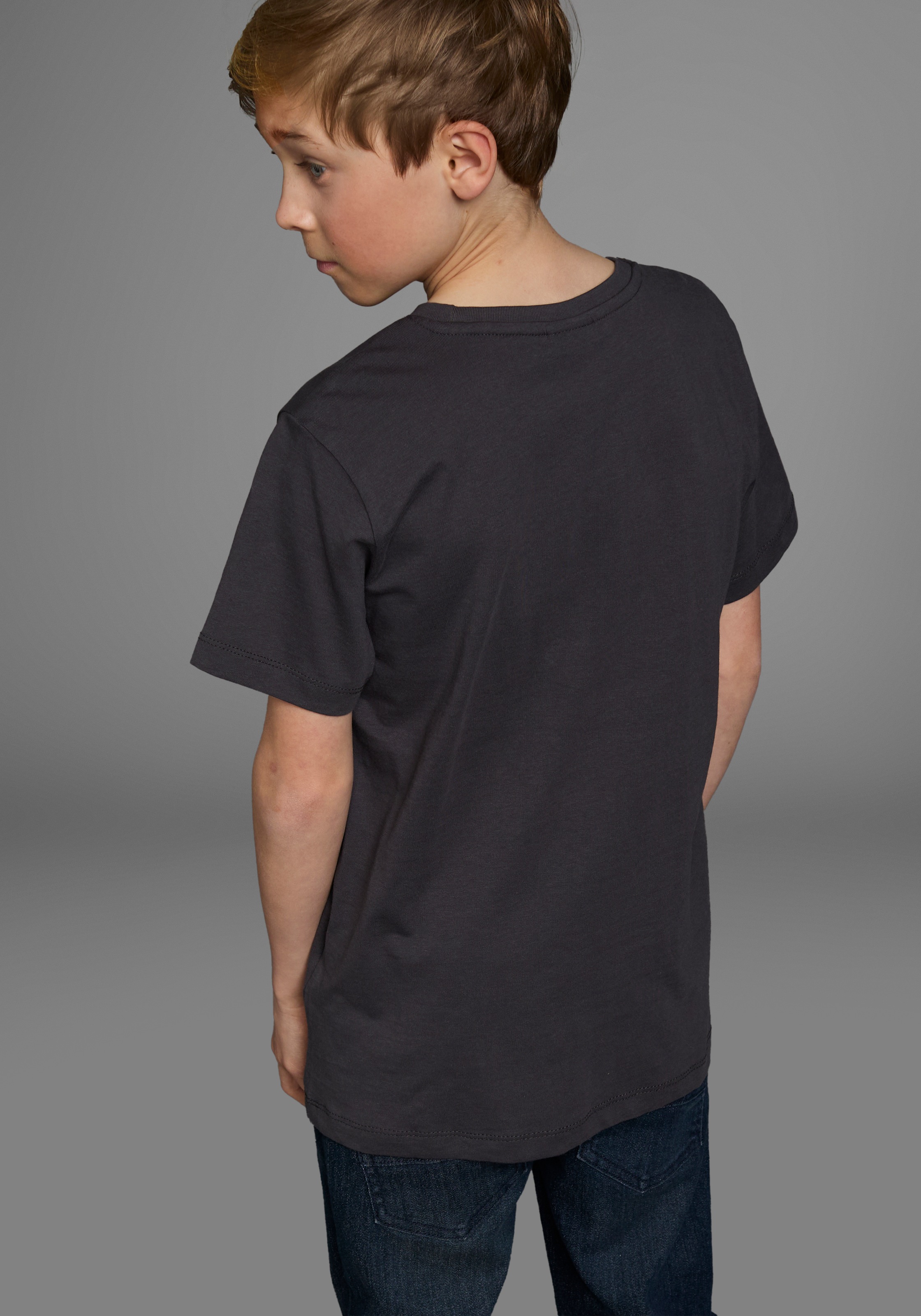 KIDSWORLD T-Shirt, Kurzarm, Basic-Passform, mit modischem Druck, Rundhalsausschnitt