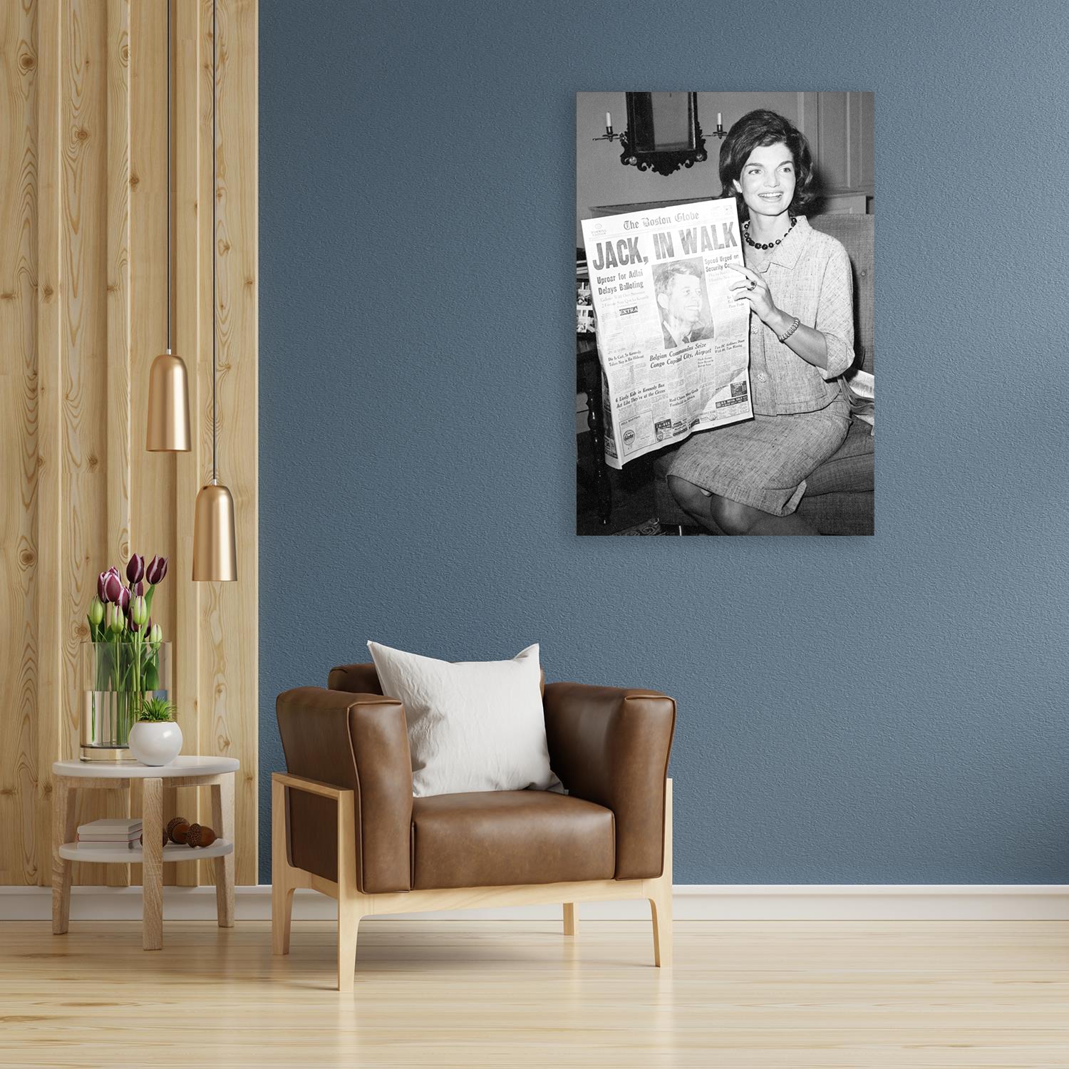 Image of queence Acrylglasbild "Jackie O." Film Filmfiguren Filmszene Foto Frau Portrait Schwarz-Weiss Stars Fine Art-Print in Galeriequalität