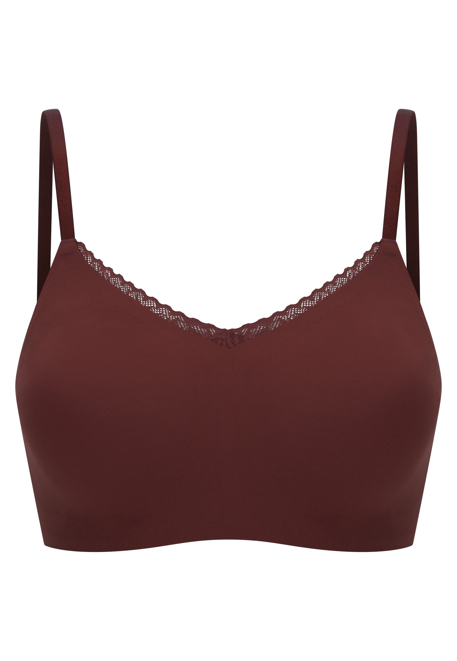 Schiesser Bustier »Invisible Soft Lace« herausnehmbare Pads, V-Ausschnitt, Spitze vorn, Lasercut-Abschlüsse