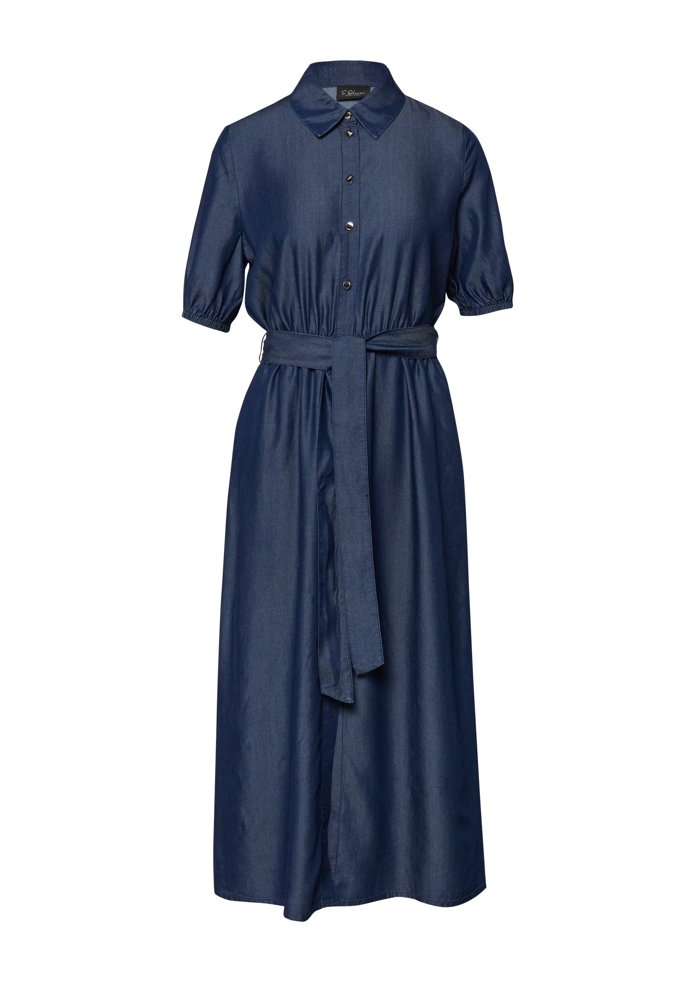 s.Oliver BLACK LABEL Robe chemisier Sans poches avec ceinture à nouer