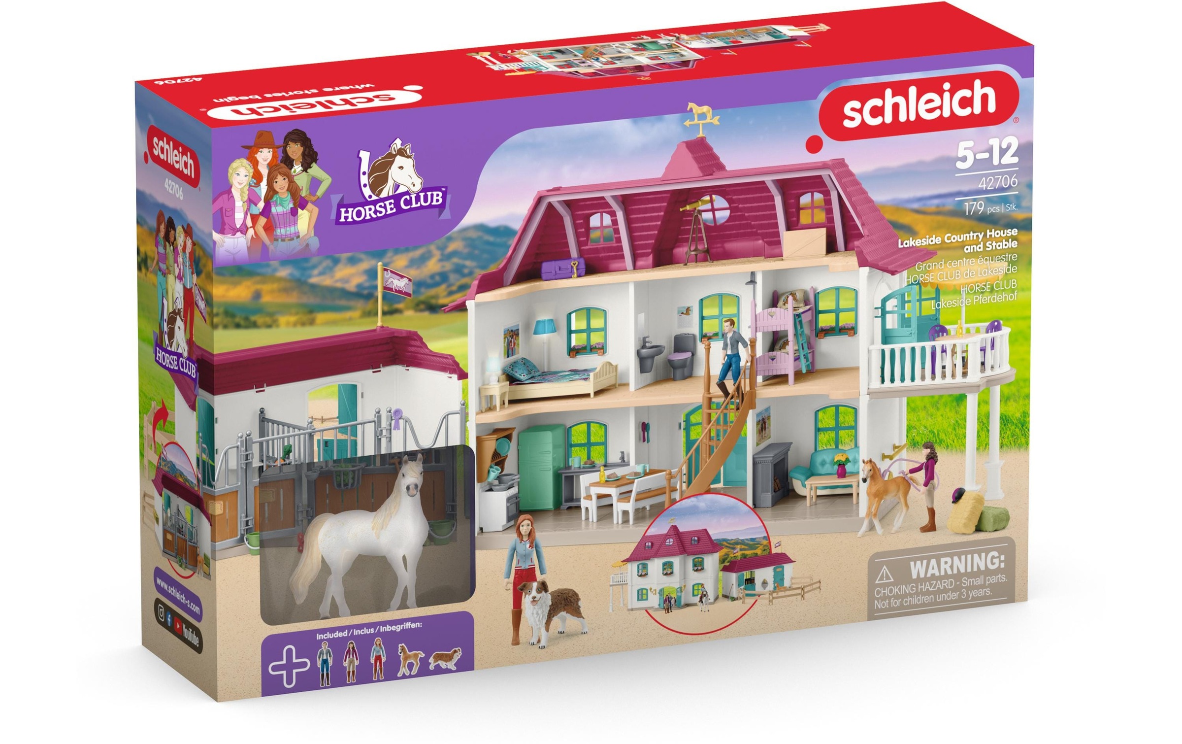Schleich® Spielfigur »Horse Club Lakeside Pferdehof«