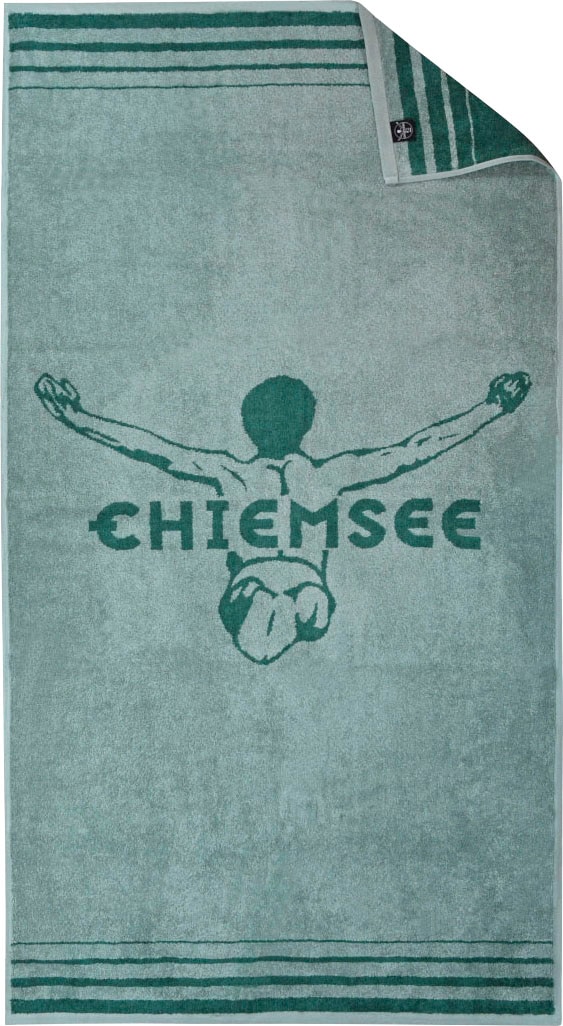 Chiemsee Duschtücher »Miami«, (2 St., 2er Set Badetücher 70 x 140 cm), Chiemsee Logo