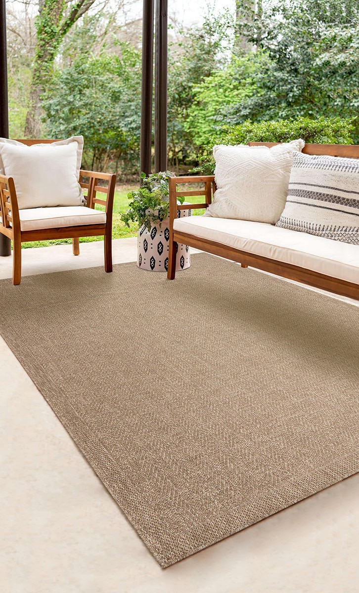 the carpet Teppich »Kansas«, rund, 1 mm Höhe, moderner robuster In und Outdoor Teppich Jute Look
