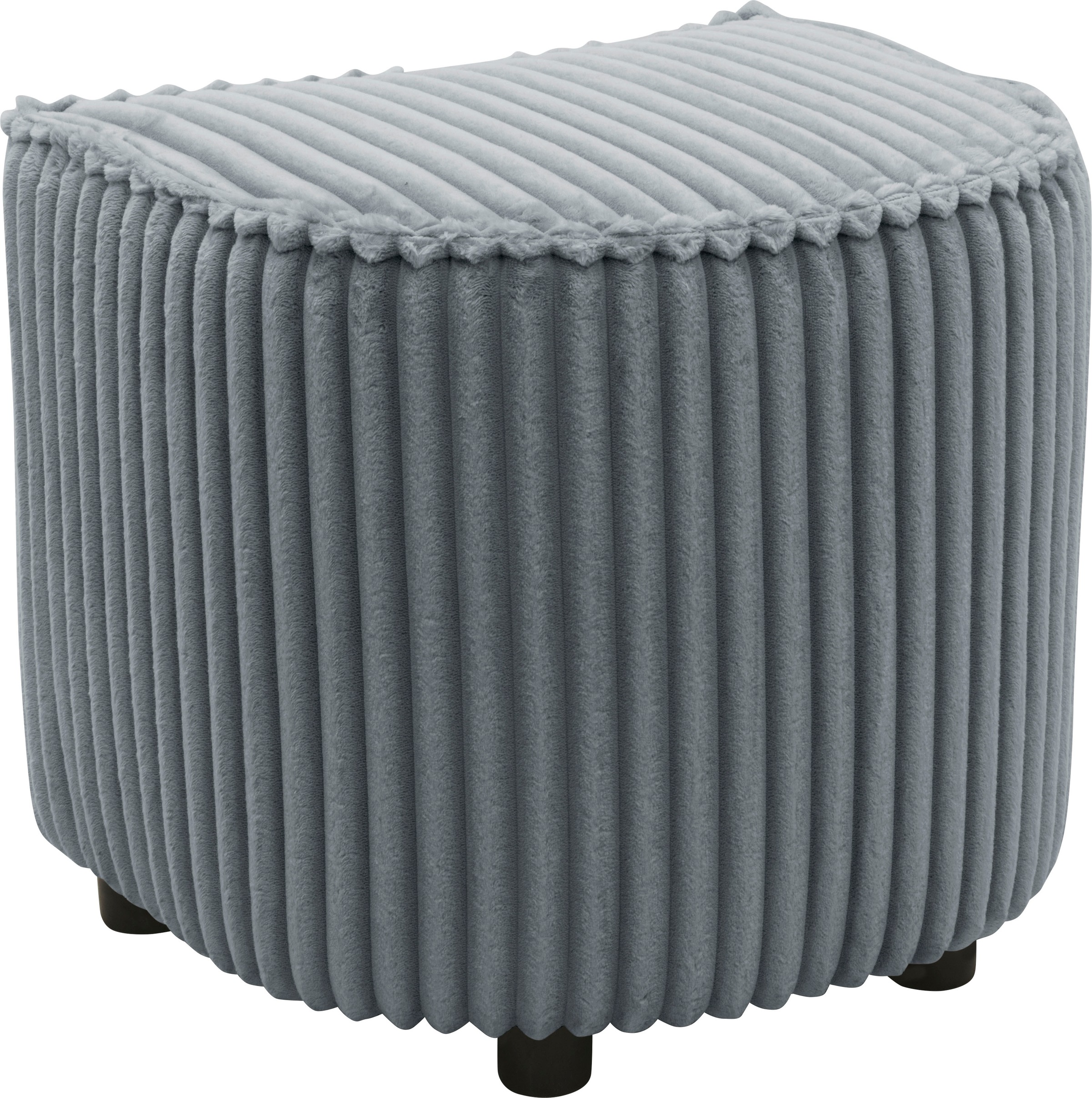 INOSIGN Polsterhocker »AMECA, Hocker, Fusshocker 52 x 47 x 46 cm (BxTxH)«, (1 St.), mit Mega-Cordstoff, sichelförmig