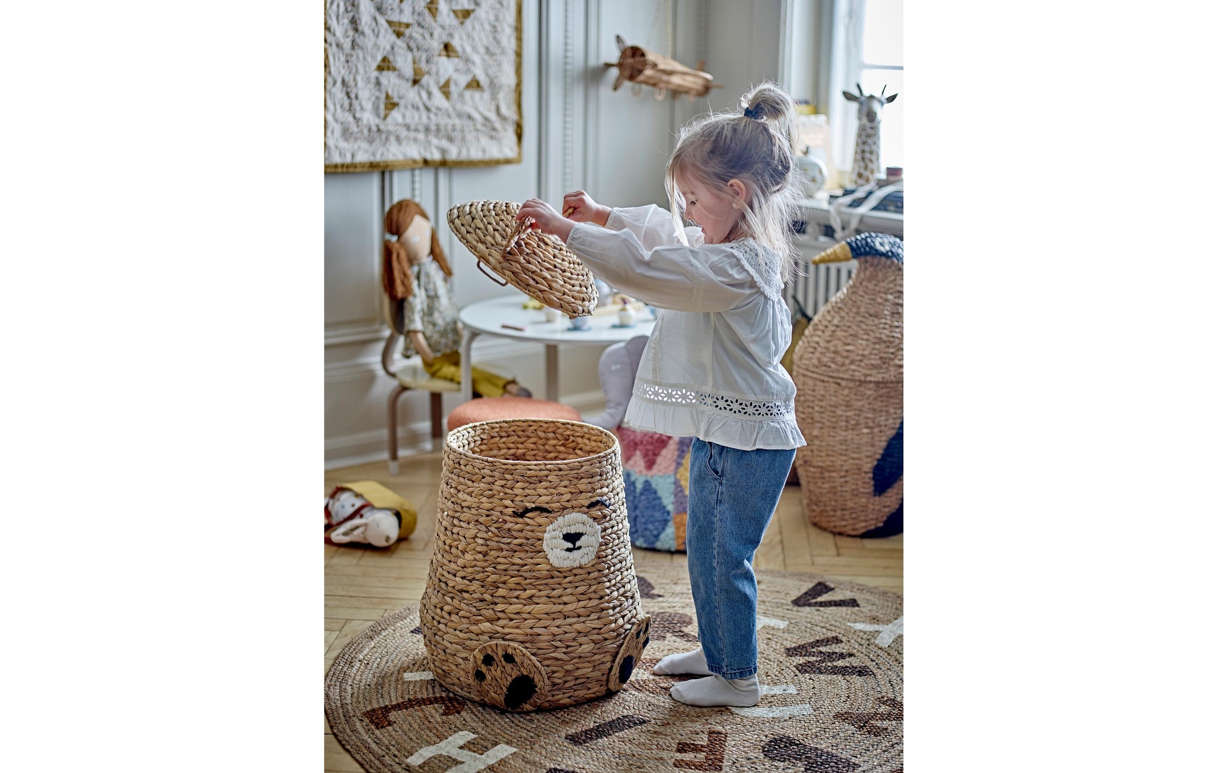 Bloomingville Aufbewahrungskorb »Timone Bär, Wasserhyazinthe«